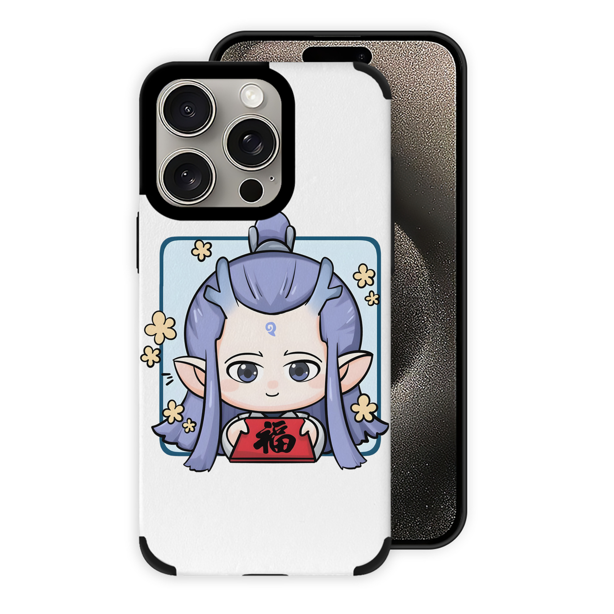 （画像用） Ne Zha 2 ナタ 魔童の大暴れ 【iPhone15ProMax対応】 PUレザー スマホケース 耐衝撃＆黄変防止