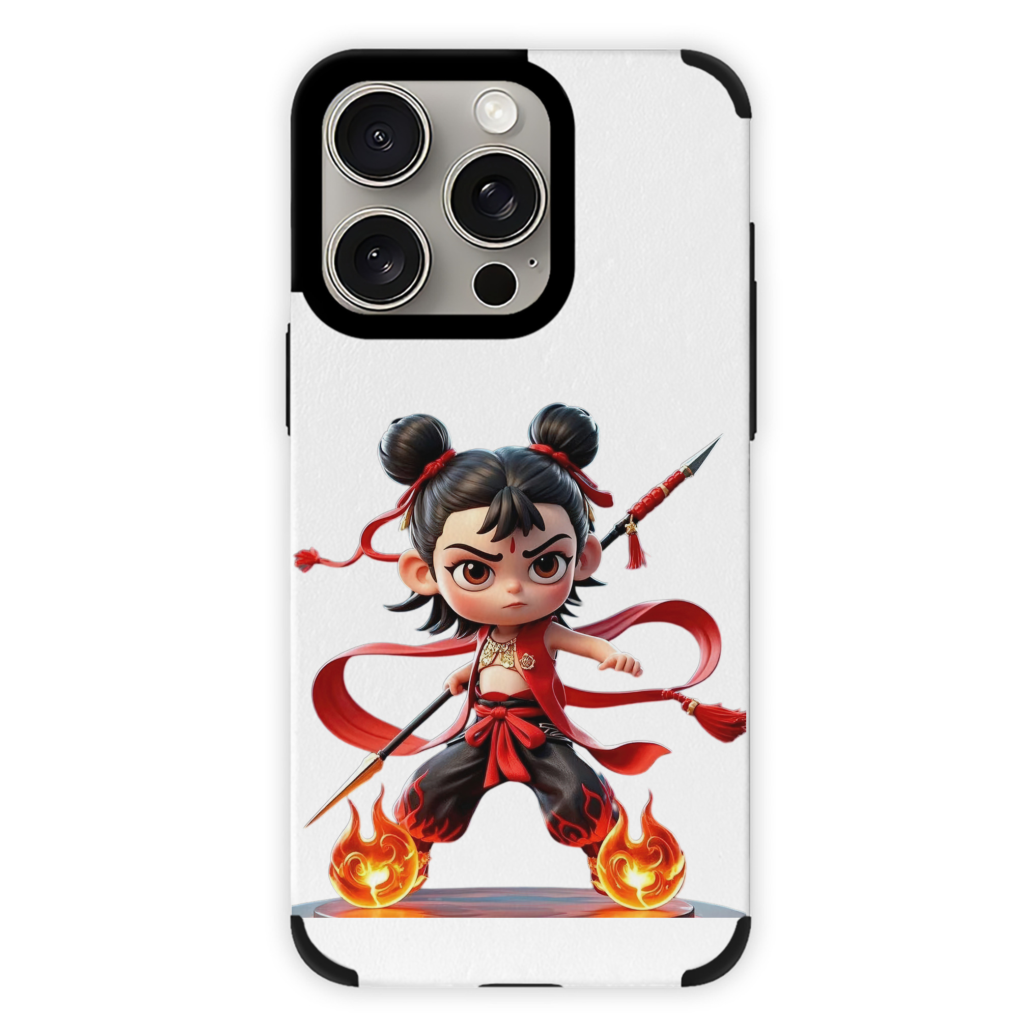 （画像用） Ne Zha 2 ナタ 魔童の大暴れ 【iPhone15ProMax対応】 PUレザー スマホケース 耐衝撃＆黄変防止