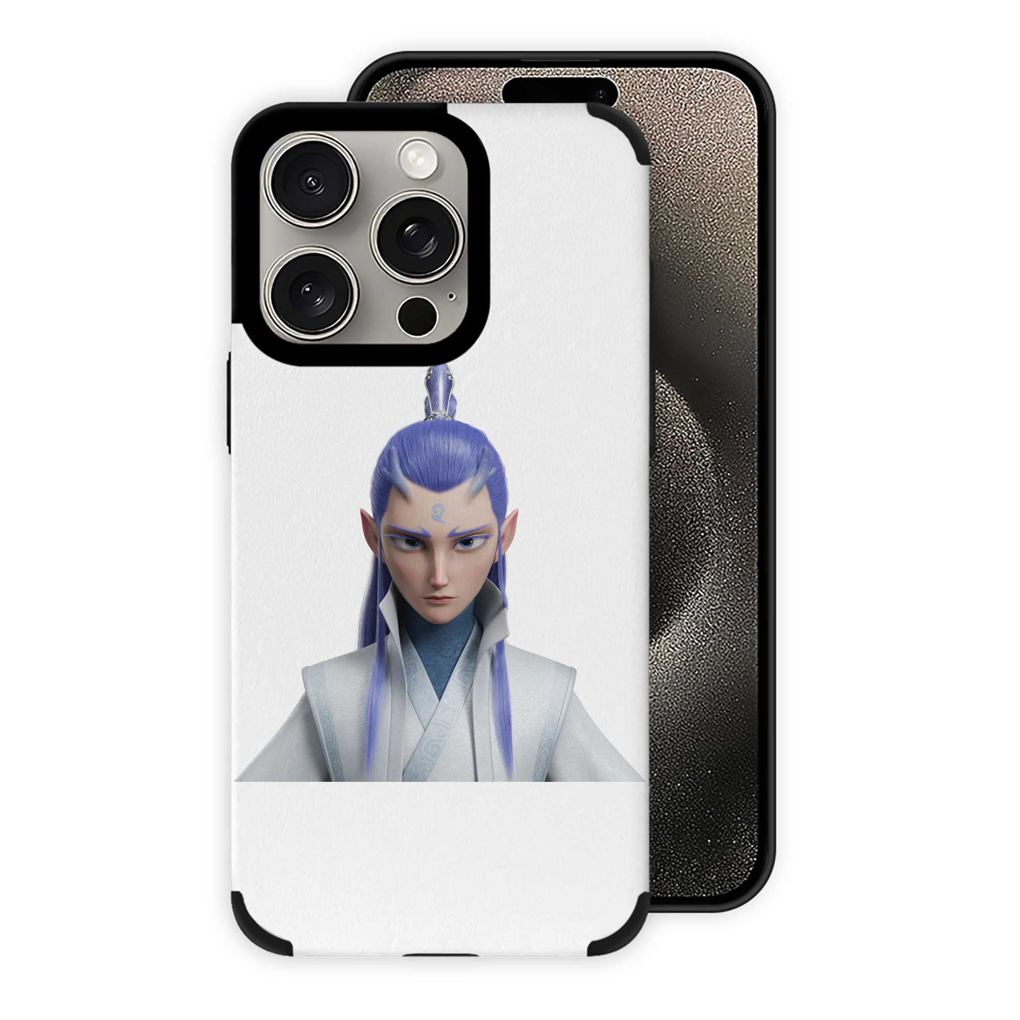 （画像用） Ne Zha 2 ナタ 魔童の大暴れ 【iPhone15ProMax対応】 PUレザー スマホケース 耐衝撃＆黄変防止