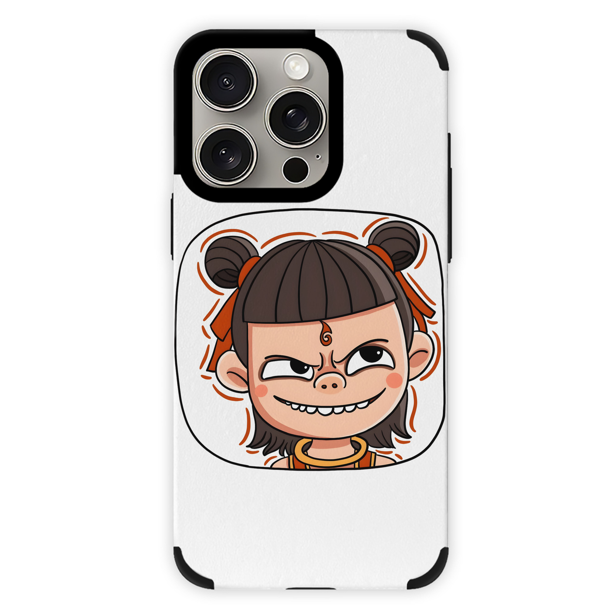 （画像用） Ne Zha 2 ナタ 魔童の大暴れ 【iPhone15ProMax対応】 PUレザー スマホケース 耐衝撃＆黄変防止
