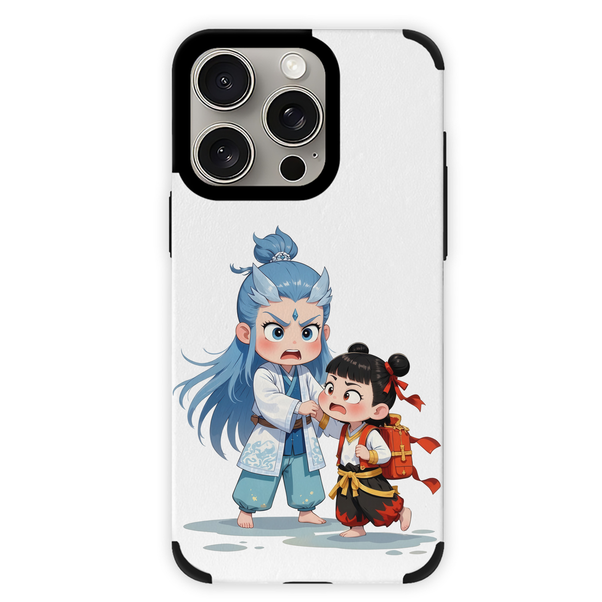（画像用） Ne Zha 2 ナタ 魔童の大暴れ 【iPhone15ProMax対応】 PUレザー スマホケース 耐衝撃＆黄変防止