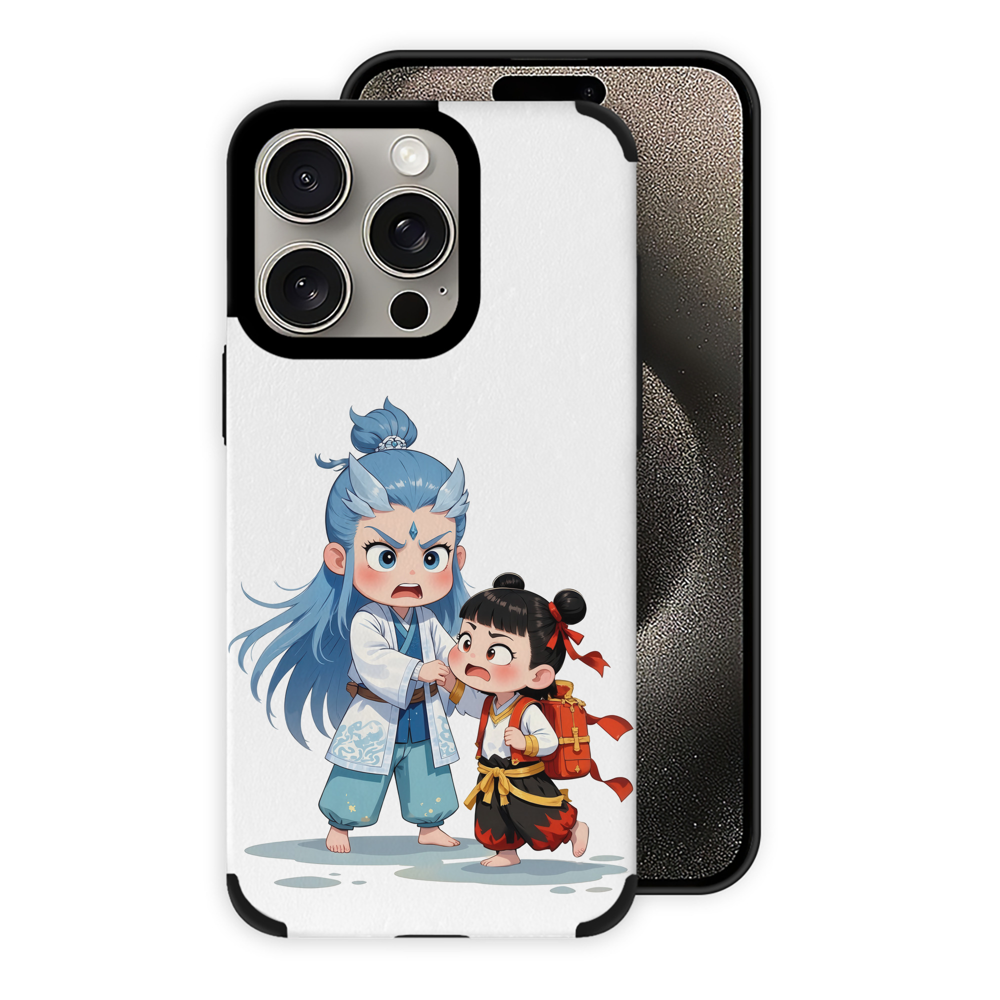 （画像用） Ne Zha 2 ナタ 魔童の大暴れ 【iPhone15ProMax対応】 PUレザー スマホケース 耐衝撃＆黄変防止
