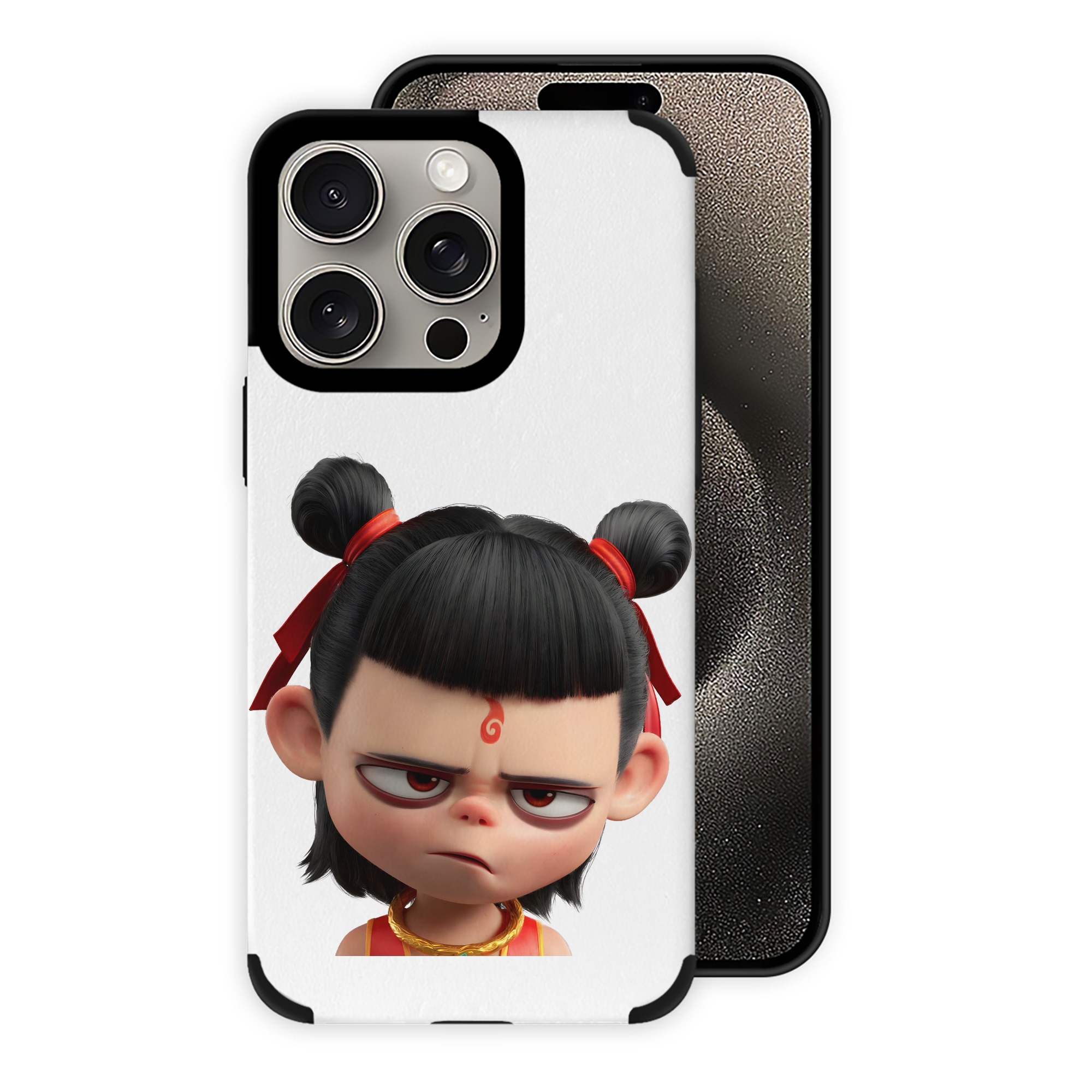 （画像用） Ne Zha 2 ナタ 魔童の大暴れ 【iPhone15ProMax対応】 PUレザー スマホケース 耐衝撃＆黄変防止