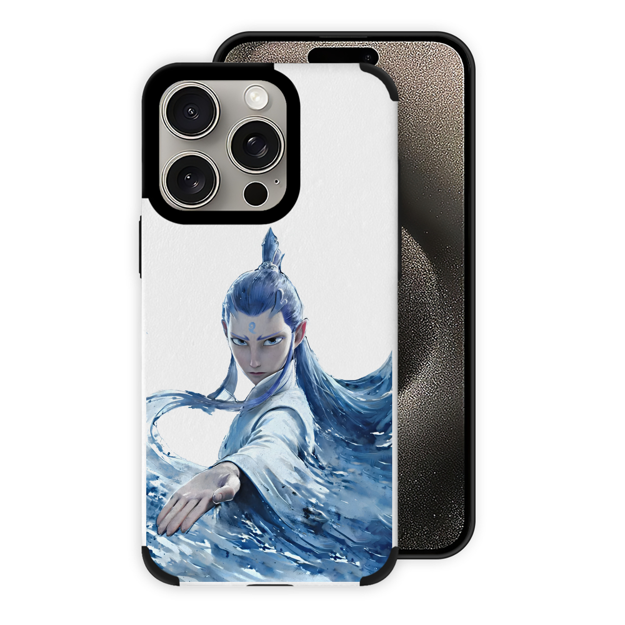 （画像用） Ne Zha 2 ナタ 魔童の大暴れ 【iPhone15ProMax対応】 PUレザー スマホケース 耐衝撃＆黄変防止