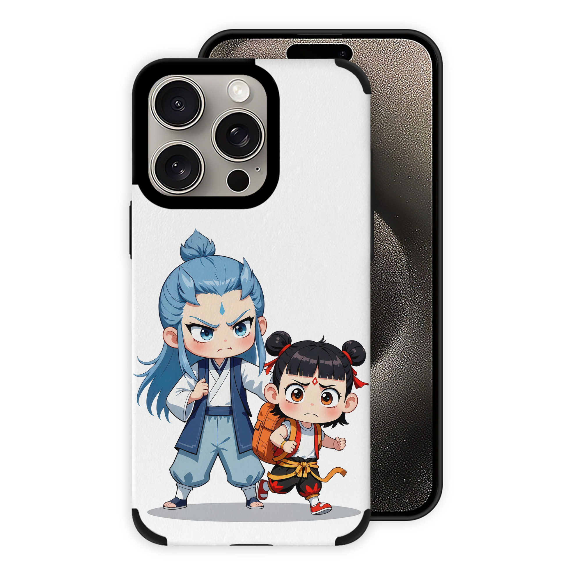 Ne Zha 2 ナタ 魔童の大暴れ 【iPhone15ProMax対応】 PUレザー スマホケース 耐衝撃＆黄変防止