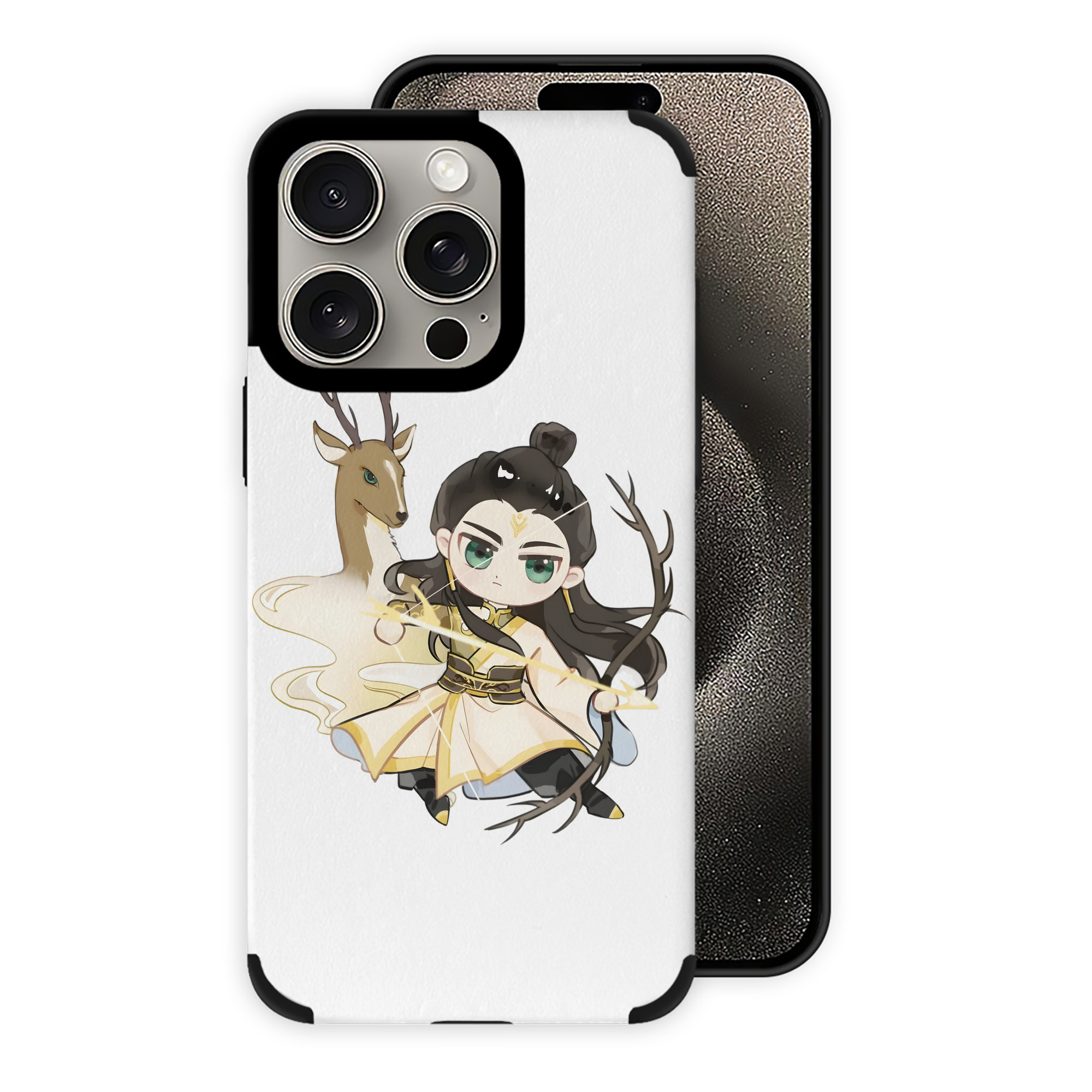 （画像用） Ne Zha 2 ナタ 魔童の大暴れ 【iPhone15ProMax対応】 PUレザー スマホケース 耐衝撃＆黄変防止