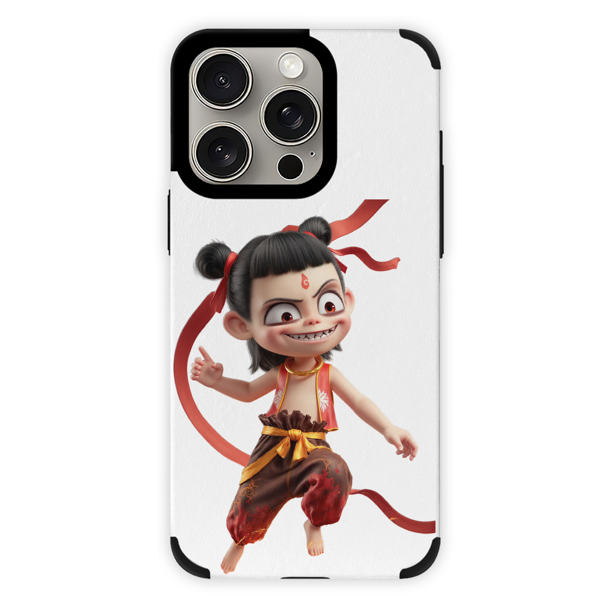 （画像用） Ne Zha 2 ナタ 魔童の大暴れ 【iPhone15ProMax対応】 PUレザー スマホケース 耐衝撃＆黄変防止