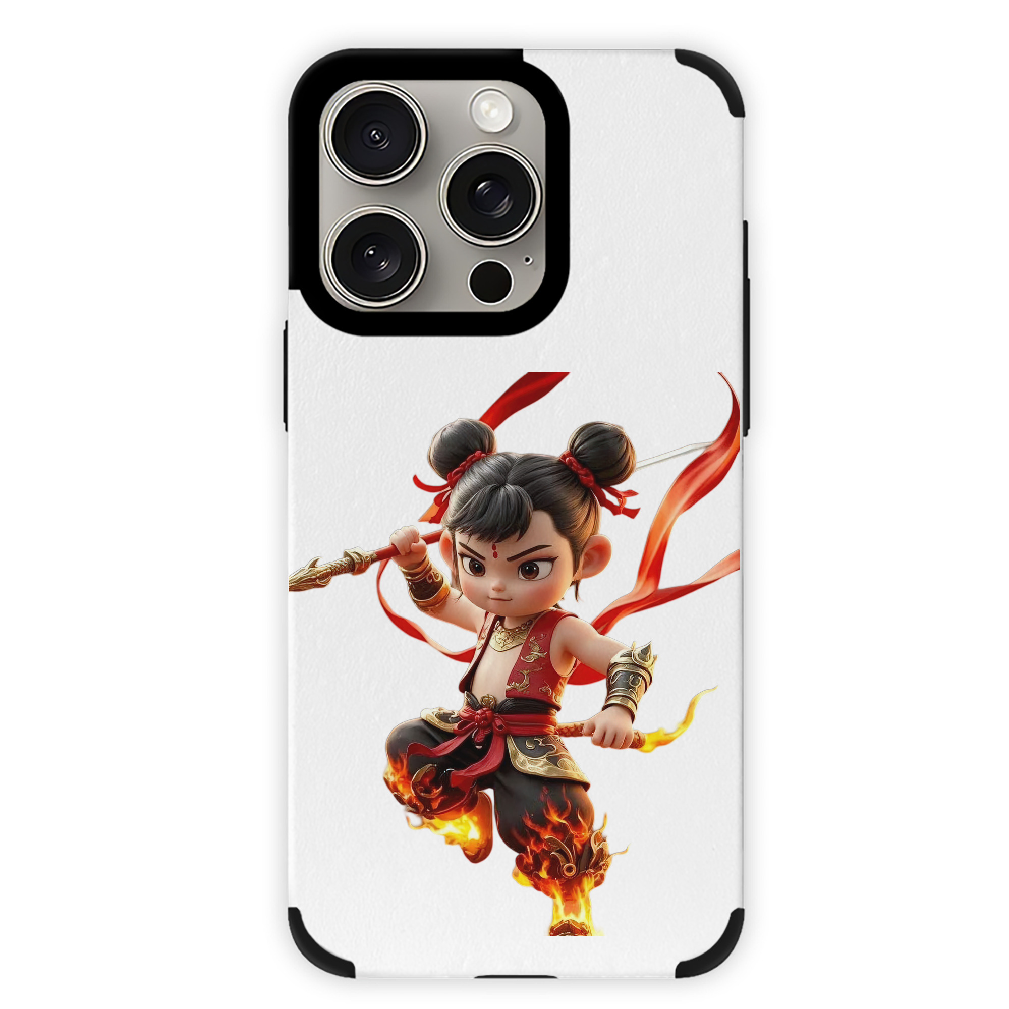 （画像用） Ne Zha 2 ナタ 魔童の大暴れ 【iPhone15ProMax対応】 PUレザー スマホケース 耐衝撃＆黄変防止