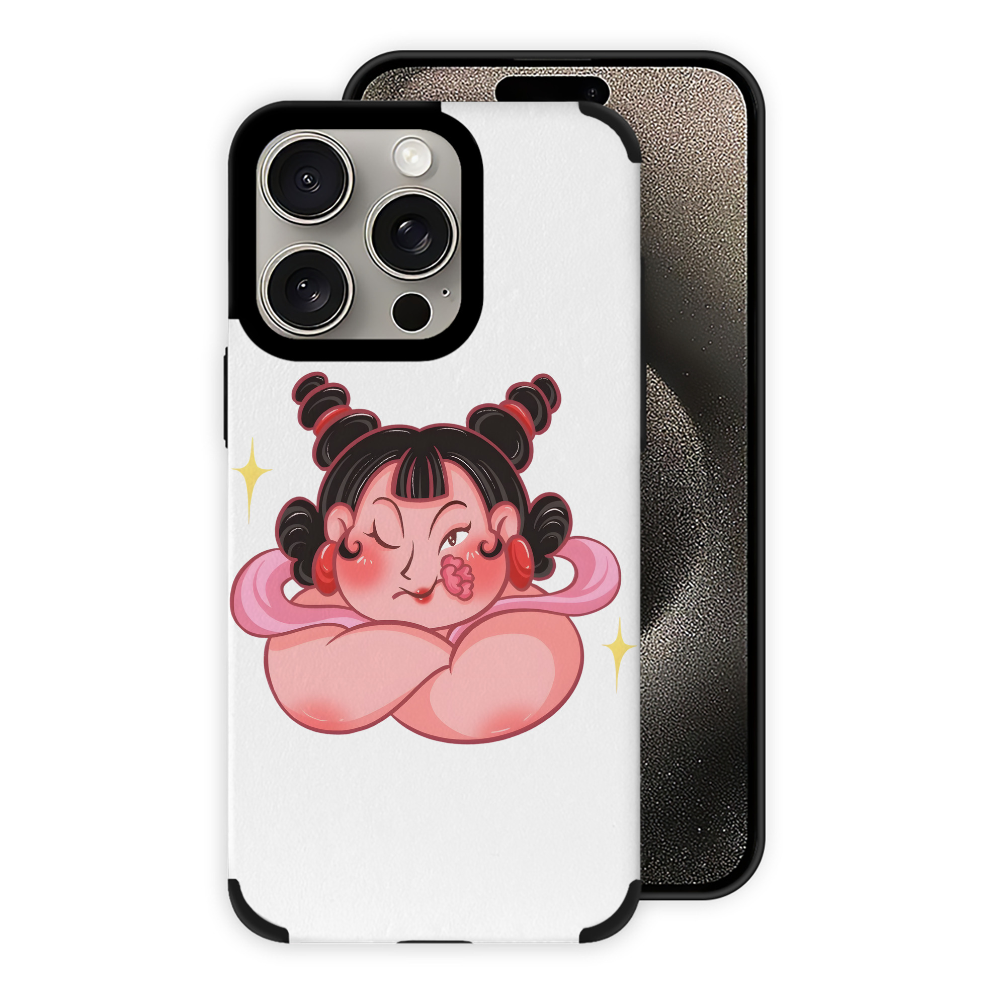 （画像用） Ne Zha 2 ナタ 魔童の大暴れ 【iPhone15ProMax対応】 PUレザー スマホケース 耐衝撃＆黄変防止