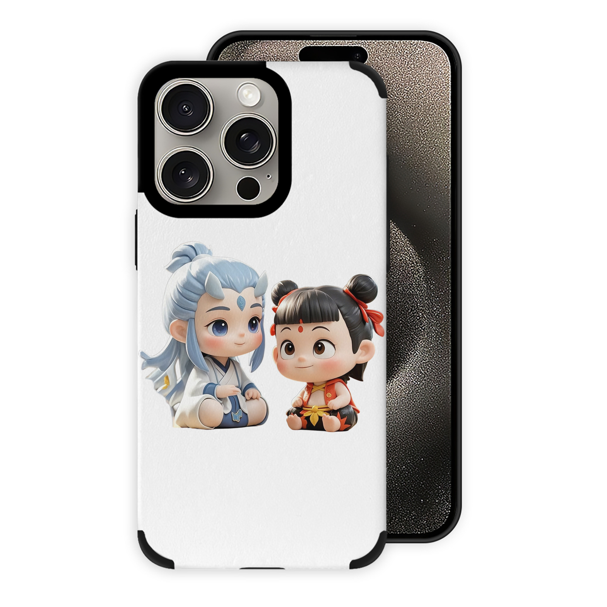 （画像用） Ne Zha 2 ナタ 魔童の大暴れ 【iPhone15ProMax対応】 PUレザー スマホケース 耐衝撃＆黄変防止