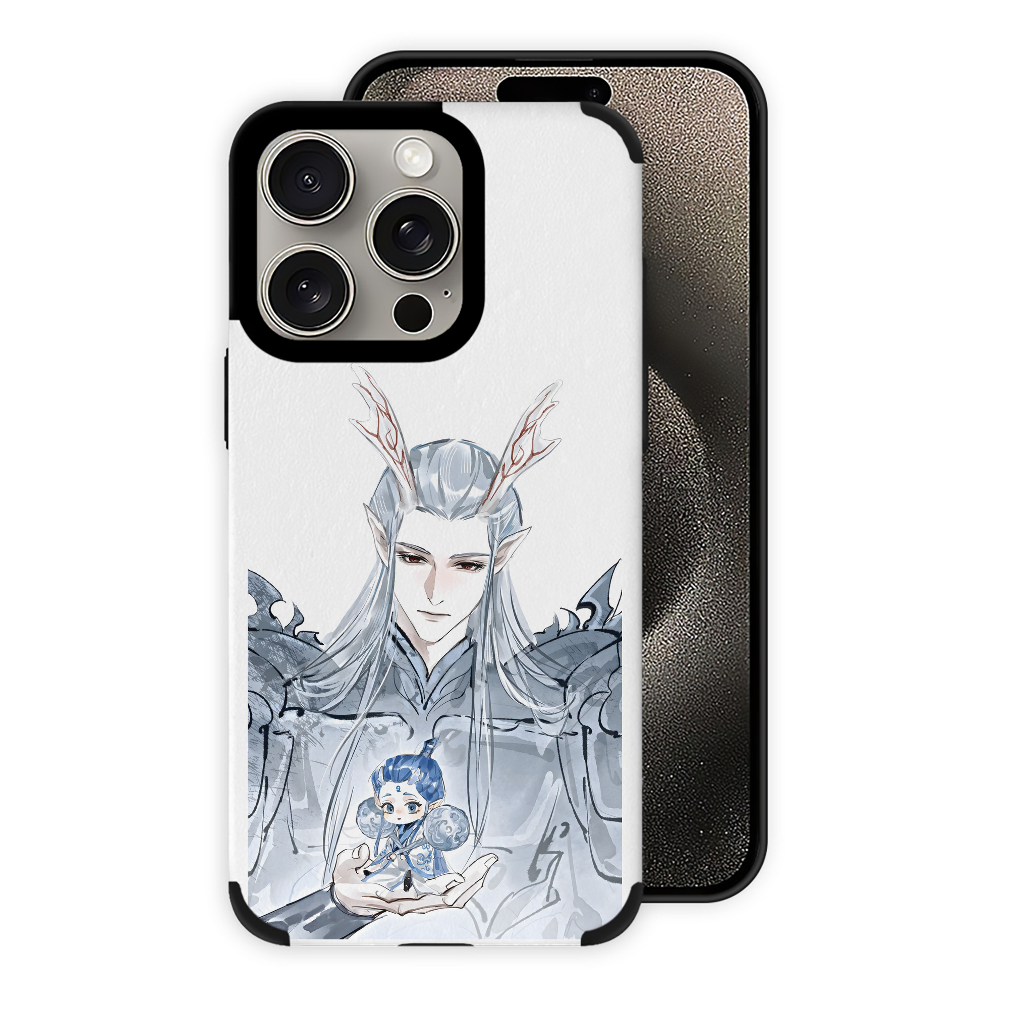 （画像用） Ne Zha 2 ナタ 魔童の大暴れ 【iPhone15ProMax対応】 PUレザー スマホケース 耐衝撃＆黄変防止