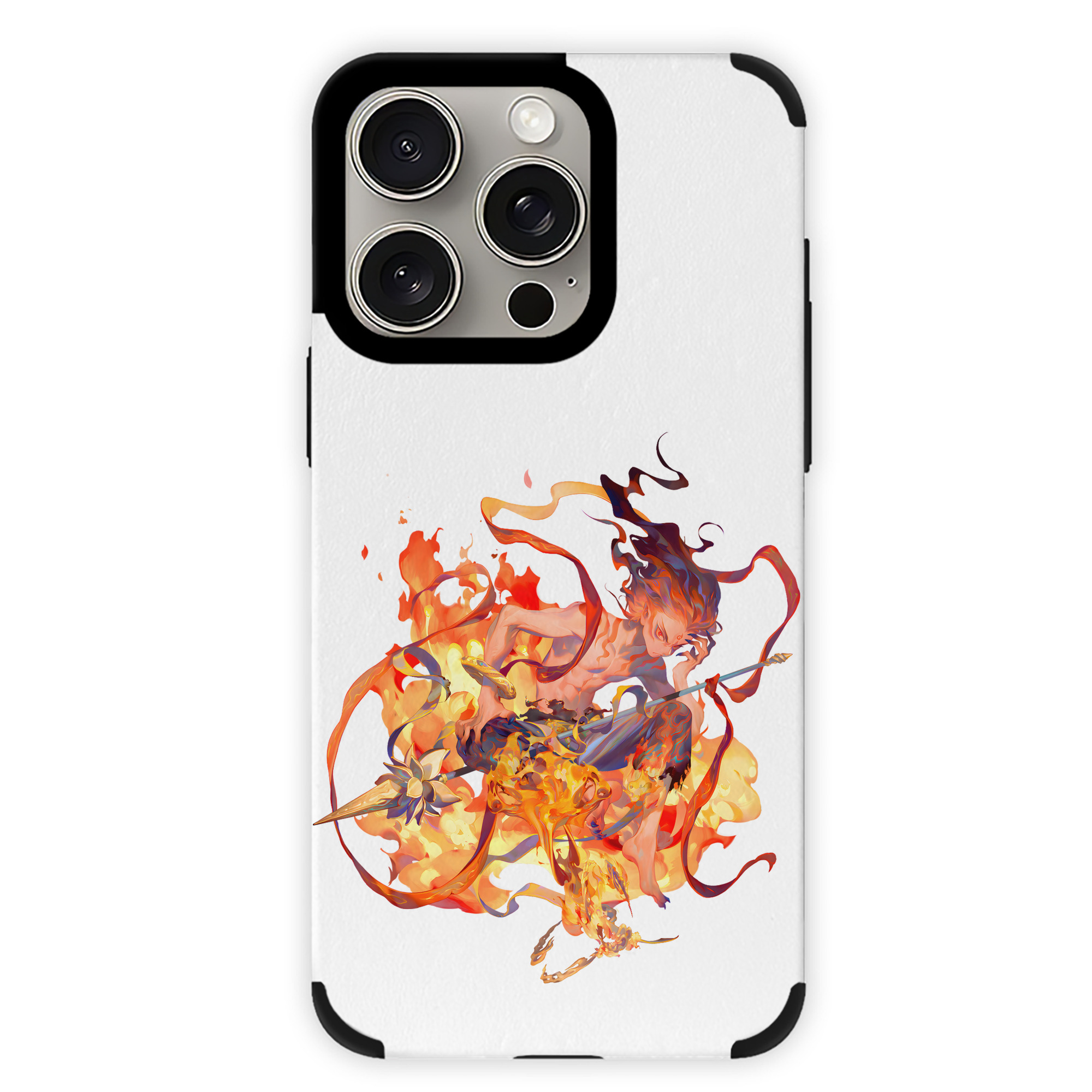 （画像用） Ne Zha 2 ナタ 魔童の大暴れ 【iPhone15ProMax対応】 PUレザー スマホケース 耐衝撃＆黄変防止