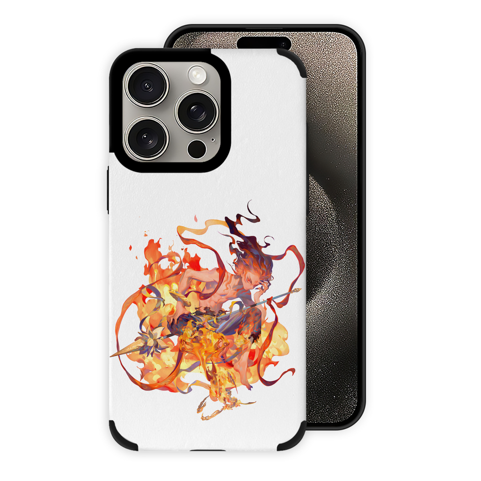 （画像用） Ne Zha 2 ナタ 魔童の大暴れ 【iPhone15ProMax対応】 PUレザー スマホケース 耐衝撃＆黄変防止