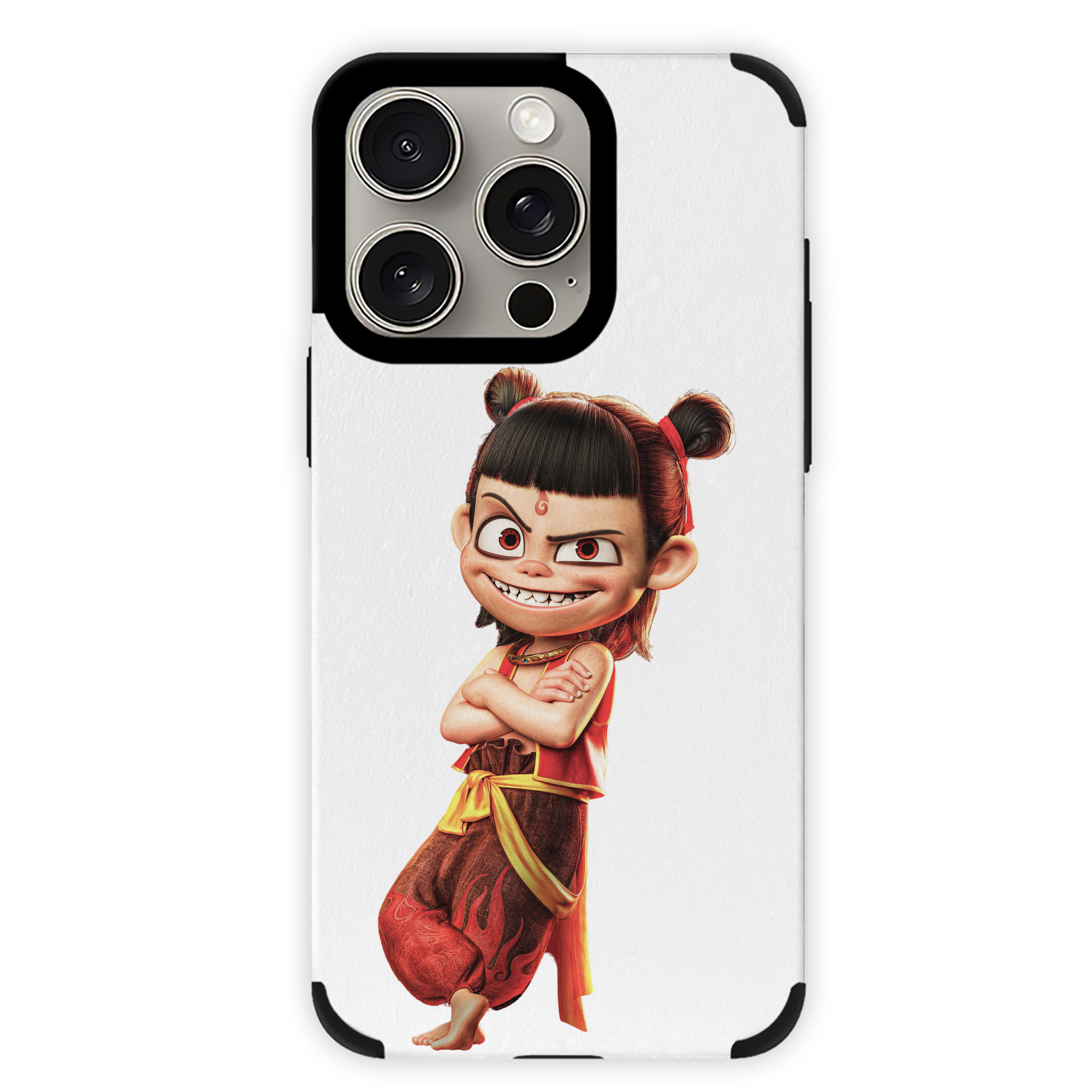 （画像用） Ne Zha 2 ナタ 魔童の大暴れ 【iPhone15ProMax対応】 PUレザー スマホケース 耐衝撃＆黄変防止