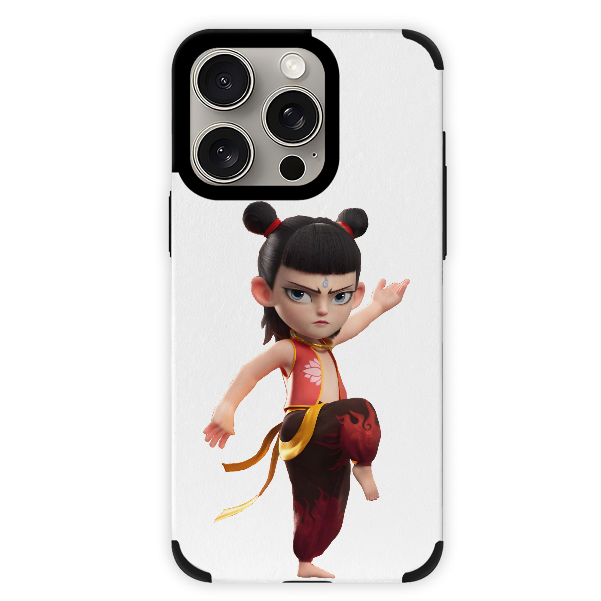 （画像用） Ne Zha 2 ナタ 魔童の大暴れ 【iPhone15ProMax対応】 PUレザー スマホケース 耐衝撃＆黄変防止