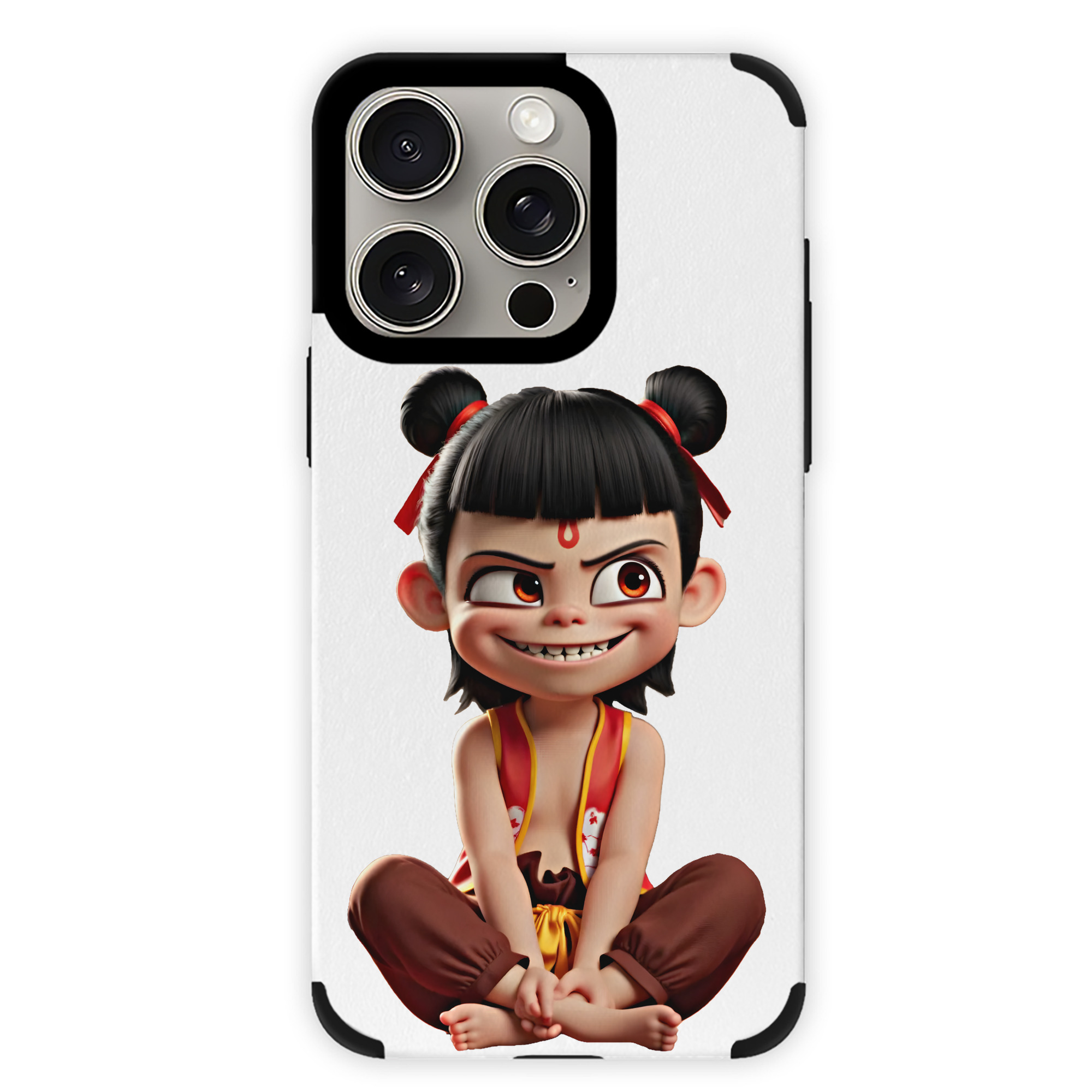 （画像用） Ne Zha 2 ナタ 魔童の大暴れ 【iPhone15ProMax対応】 PUレザー スマホケース 耐衝撃＆黄変防止