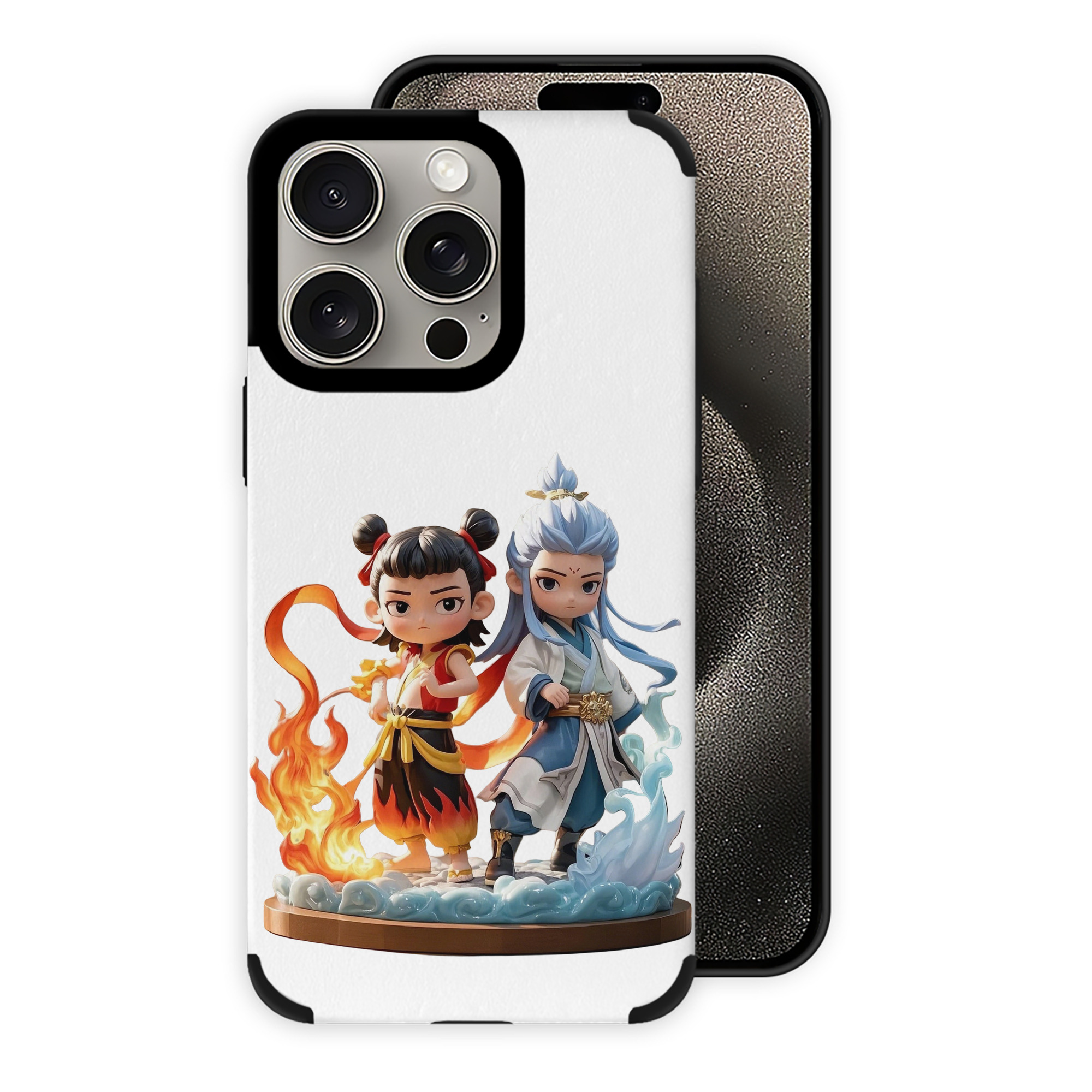 （画像用） Ne Zha 2 ナタ 魔童の大暴れ 【iPhone15ProMax対応】 PUレザー スマホケース 耐衝撃＆黄変防止