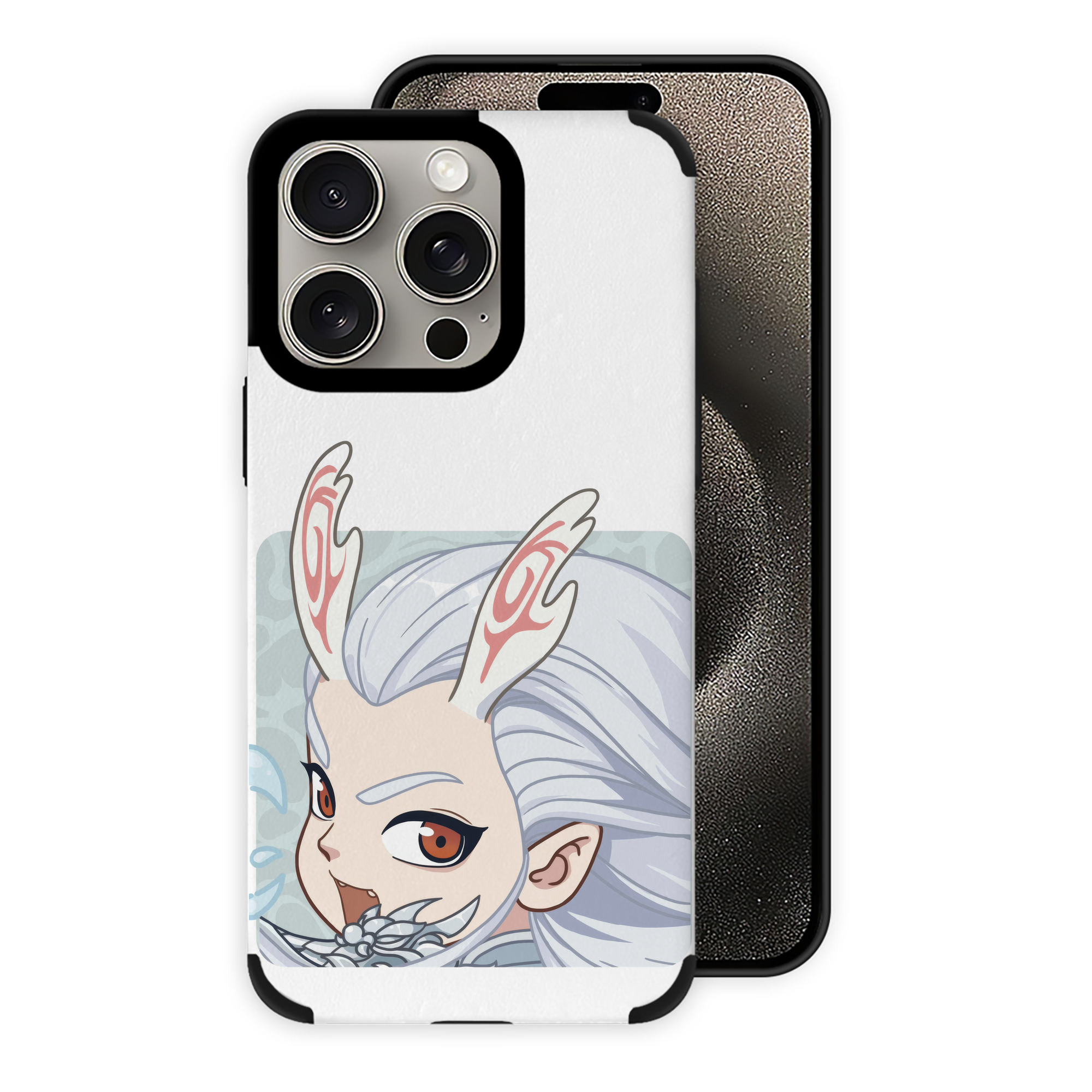 （画像用） Ne Zha 2 ナタ 魔童の大暴れ 【iPhone15ProMax対応】 PUレザー スマホケース 耐衝撃＆黄変防止
