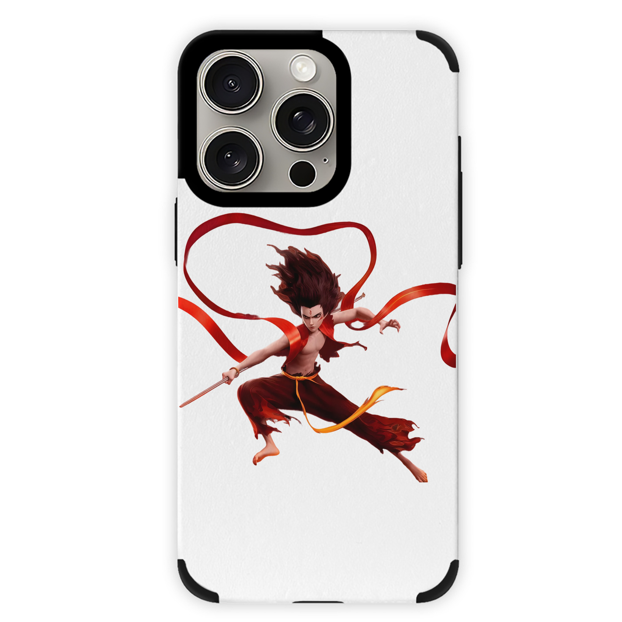 （画像用） Ne Zha 2 ナタ 魔童の大暴れ 【iPhone15ProMax対応】 PUレザー スマホケース 耐衝撃＆黄変防止
