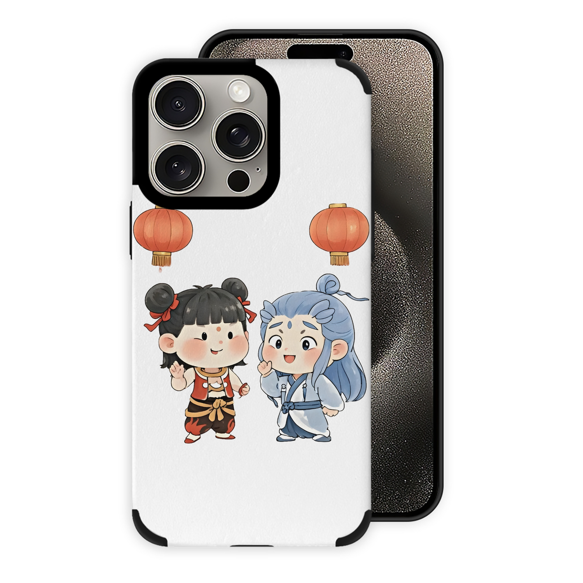 （画像用） Ne Zha 2 ナタ 魔童の大暴れ 【iPhone15ProMax対応】 PUレザー スマホケース 耐衝撃＆黄変防止
