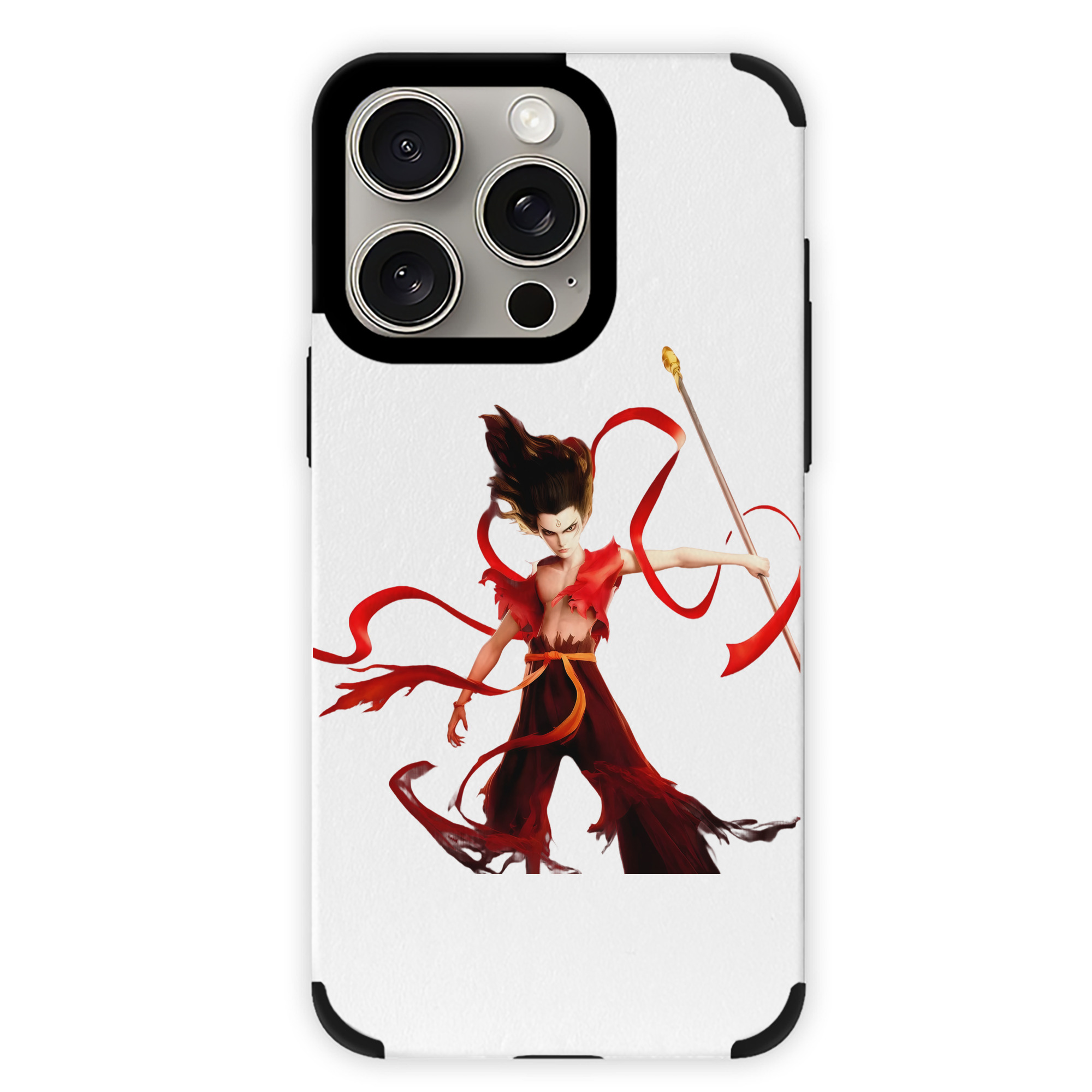 （画像用） Ne Zha 2 ナタ 魔童の大暴れ 【iPhone15ProMax対応】 PUレザー スマホケース 耐衝撃＆黄変防止