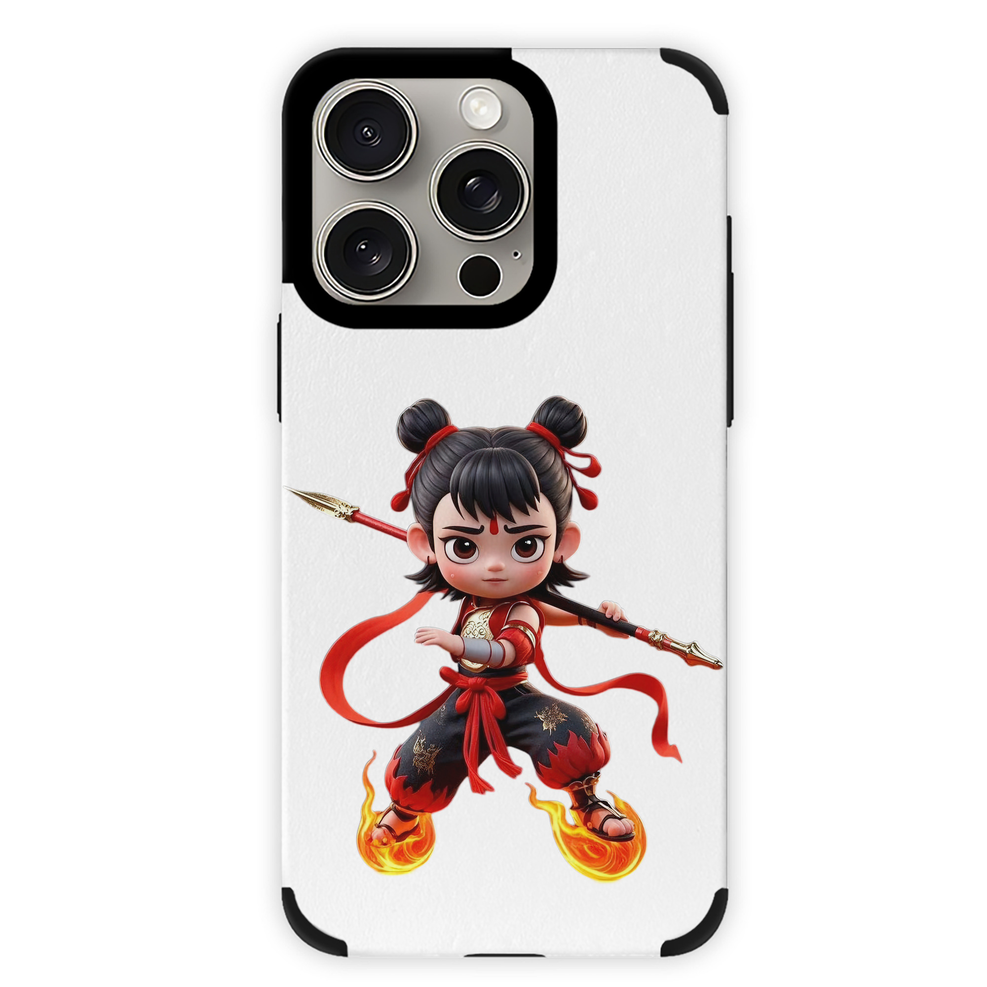 （画像用） Ne Zha 2 ナタ 魔童の大暴れ 【iPhone15ProMax対応】 PUレザー スマホケース 耐衝撃＆黄変防止