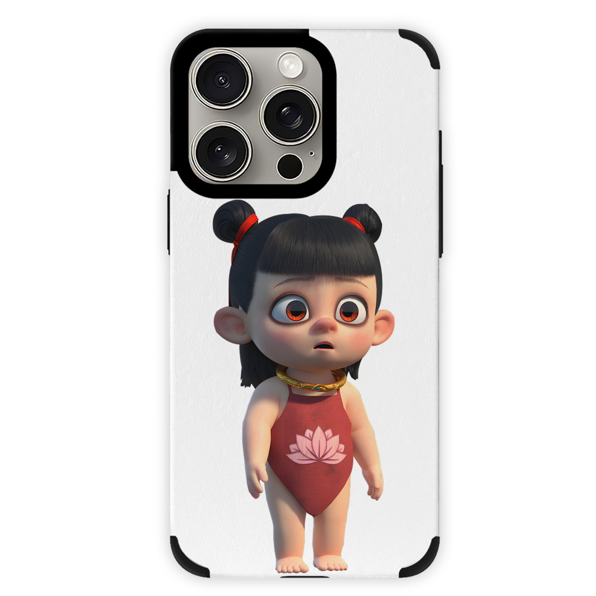 （画像用） Ne Zha 2 ナタ 魔童の大暴れ 【iPhone15ProMax対応】 PUレザー スマホケース 耐衝撃＆黄変防止
