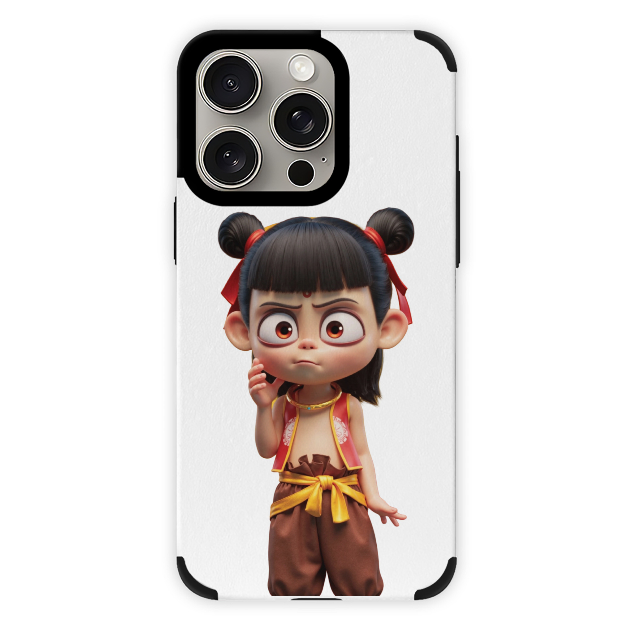 （画像用） Ne Zha 2 ナタ 魔童の大暴れ 【iPhone15ProMax対応】 PUレザー スマホケース 耐衝撃＆黄変防止