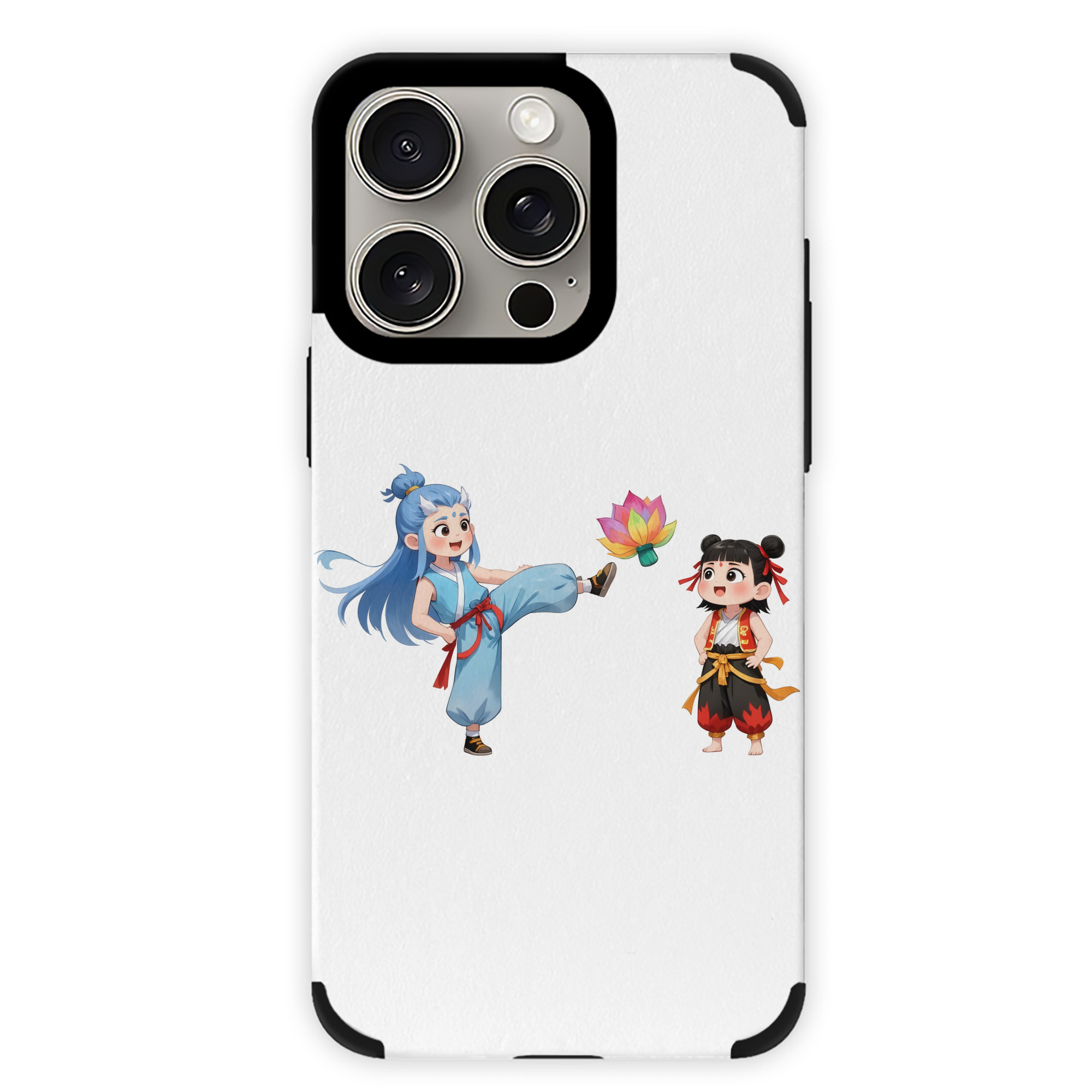 （画像用） Ne Zha 2 ナタ 魔童の大暴れ 【iPhone15ProMax対応】 PUレザー スマホケース 耐衝撃＆黄変防止