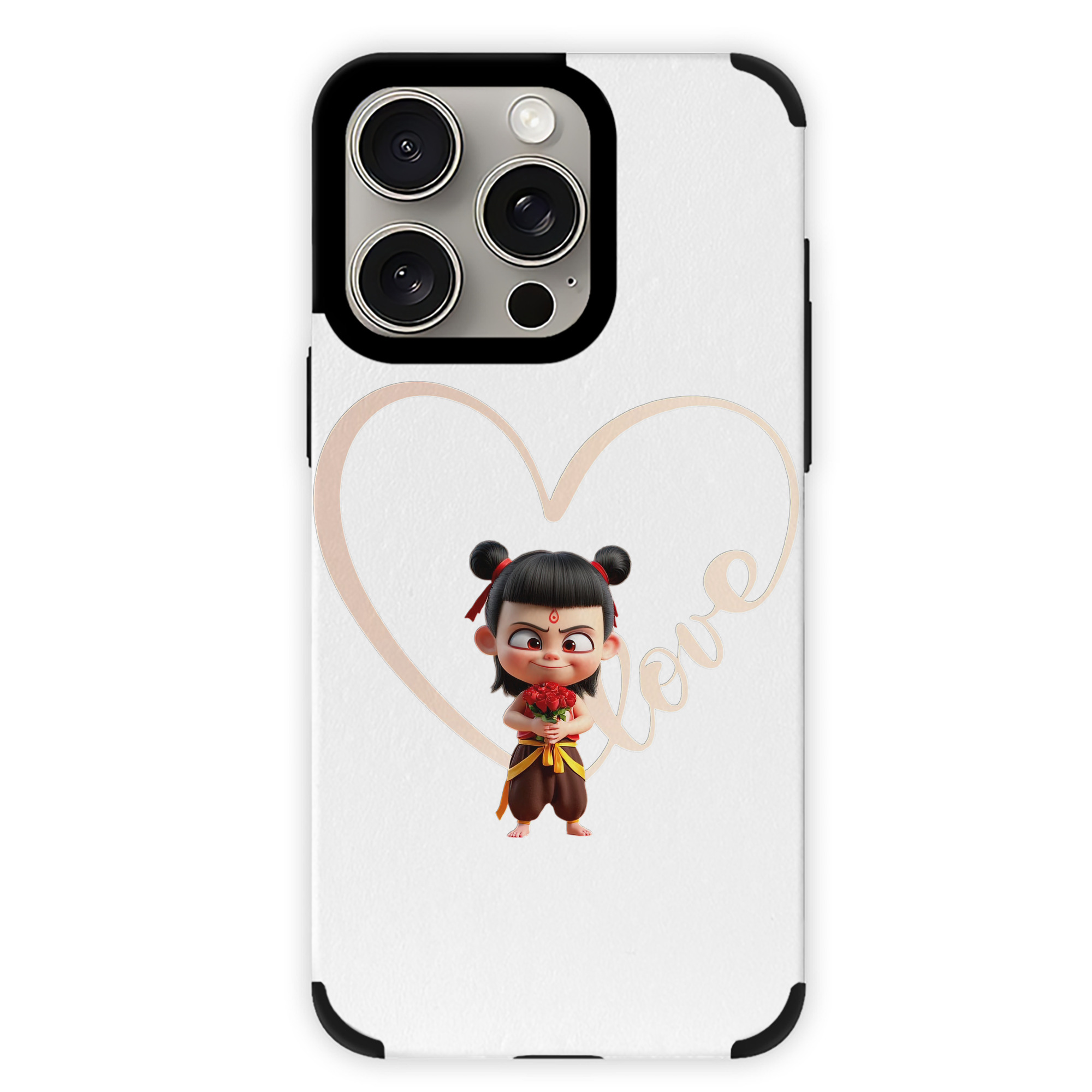 （画像用） Ne Zha 2 ナタ 魔童の大暴れ 【iPhone15ProMax対応】 PUレザー スマホケース 耐衝撃＆黄変防止