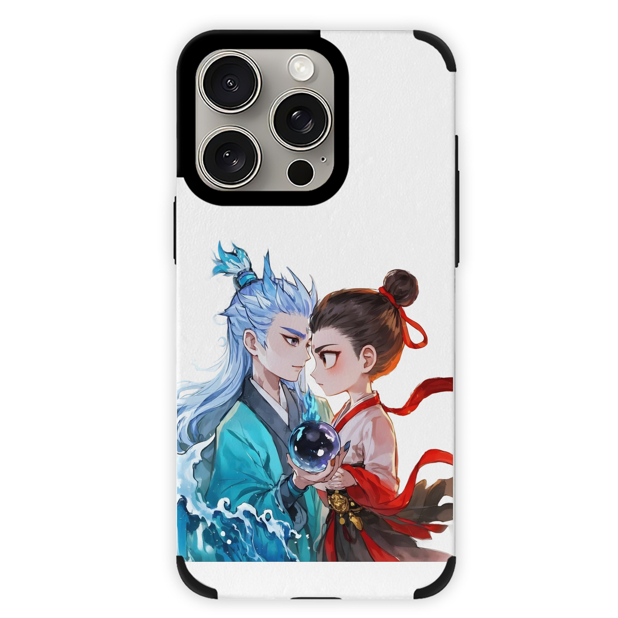 （画像用） Ne Zha 2 ナタ 魔童の大暴れ 【iPhone15ProMax対応】 PUレザー スマホケース 耐衝撃＆黄変防止