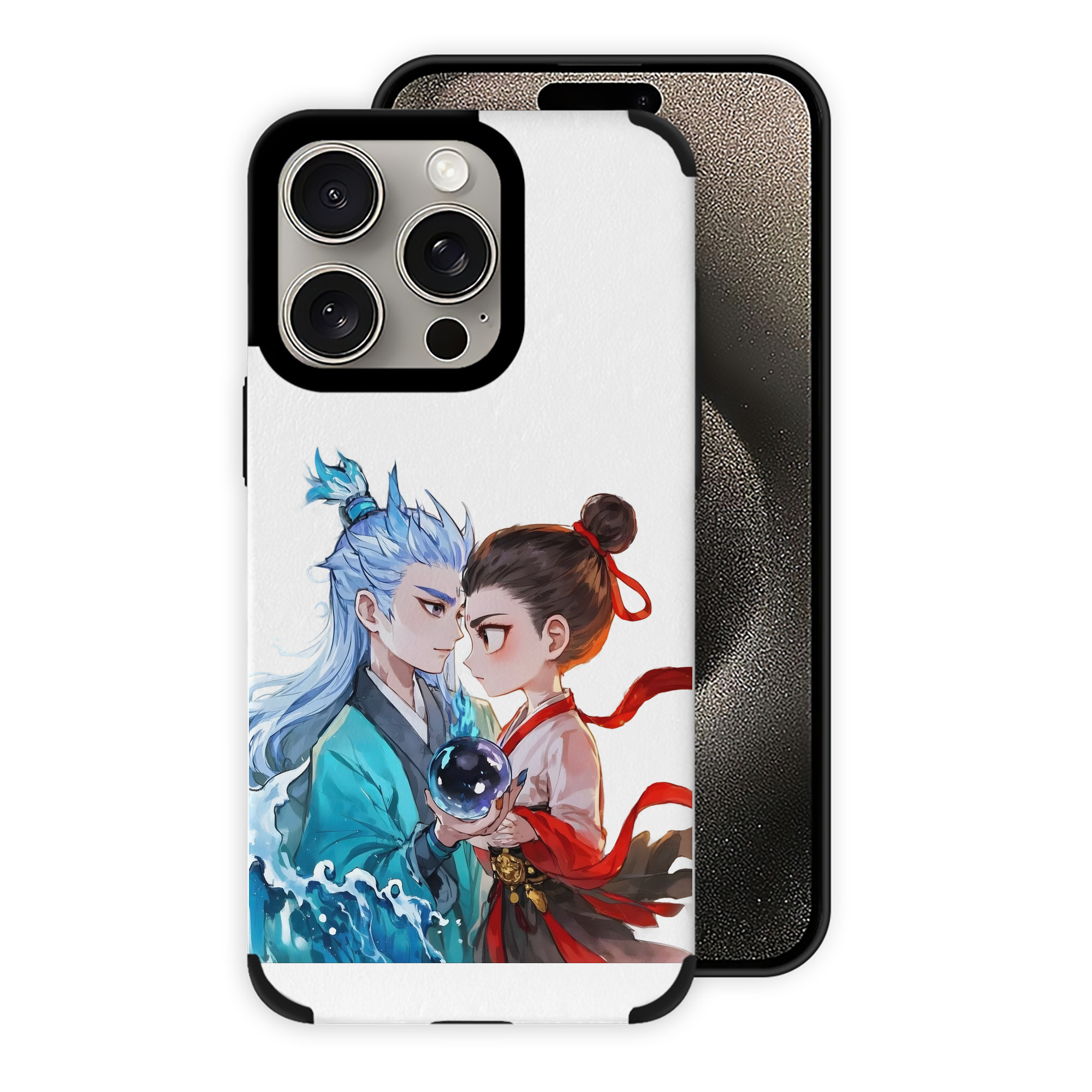 （画像用） Ne Zha 2 ナタ 魔童の大暴れ 【iPhone15ProMax対応】 PUレザー スマホケース 耐衝撃＆黄変防止