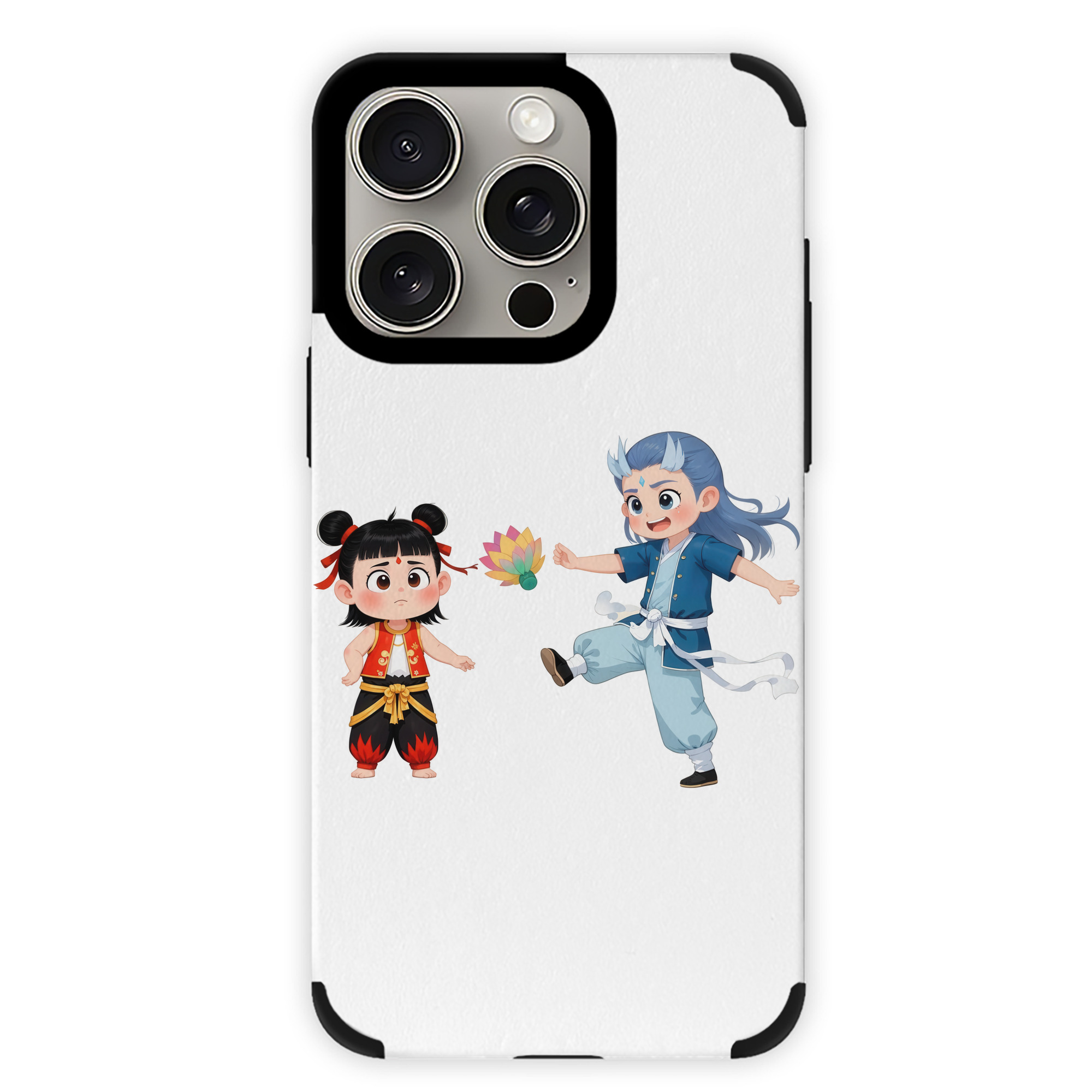（画像用） Ne Zha 2 ナタ 魔童の大暴れ 【iPhone15ProMax対応】 PUレザー スマホケース 耐衝撃＆黄変防止