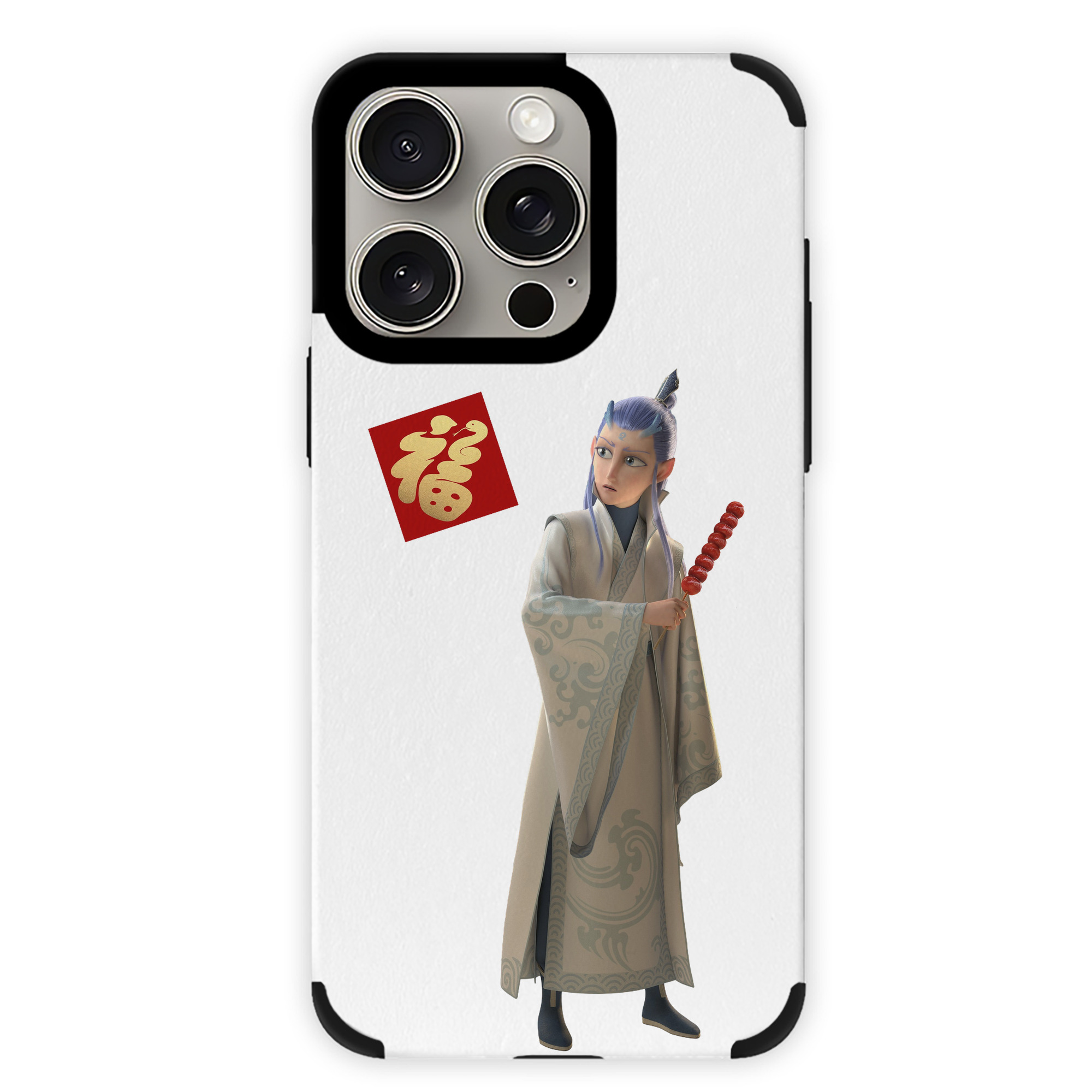 （画像用） Ne Zha 2 ナタ 魔童の大暴れ 【iPhone15ProMax対応】 PUレザー スマホケース 耐衝撃＆黄変防止