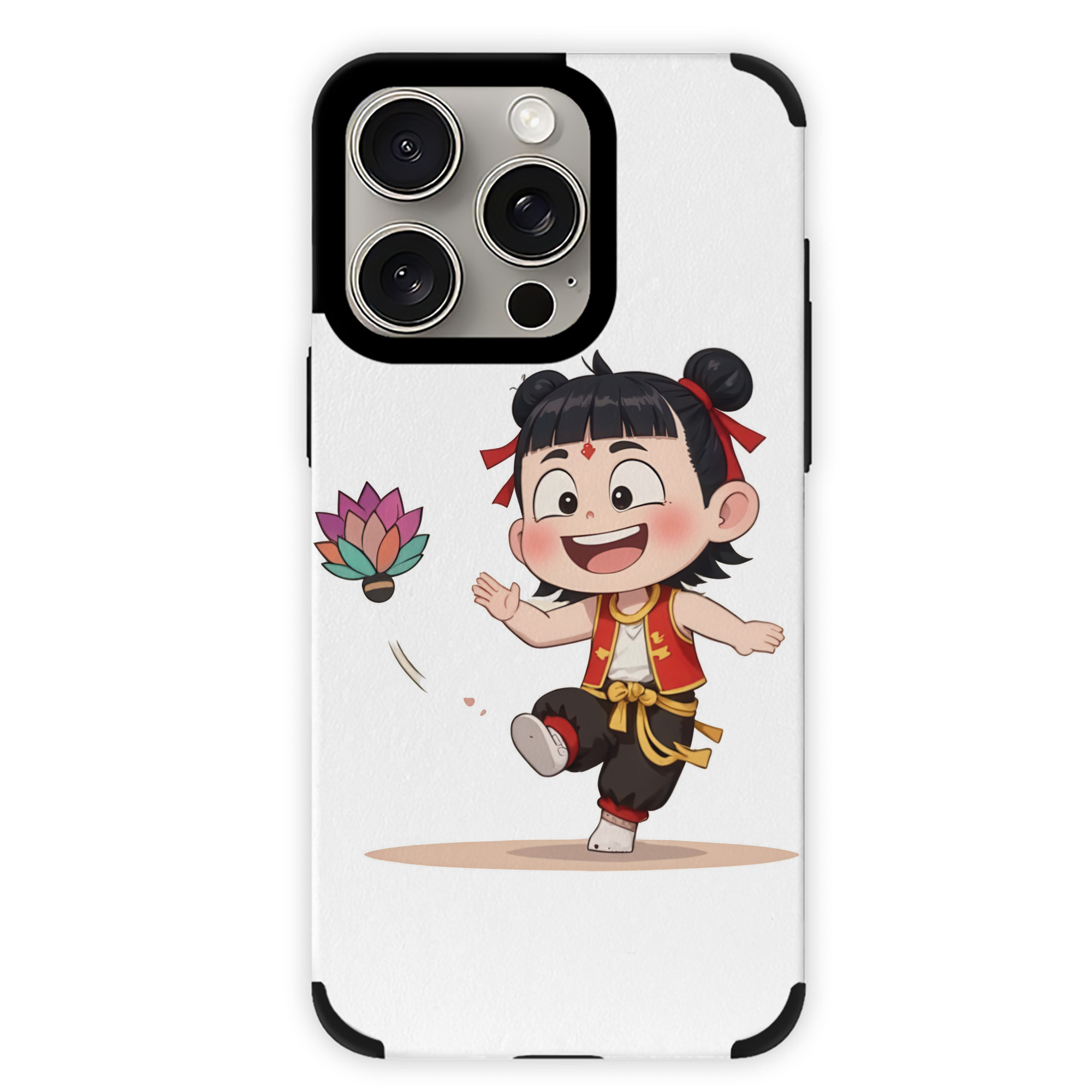 （画像用） Ne Zha 2 ナタ 魔童の大暴れ 【iPhone15ProMax対応】 PUレザー スマホケース 耐衝撃＆黄変防止