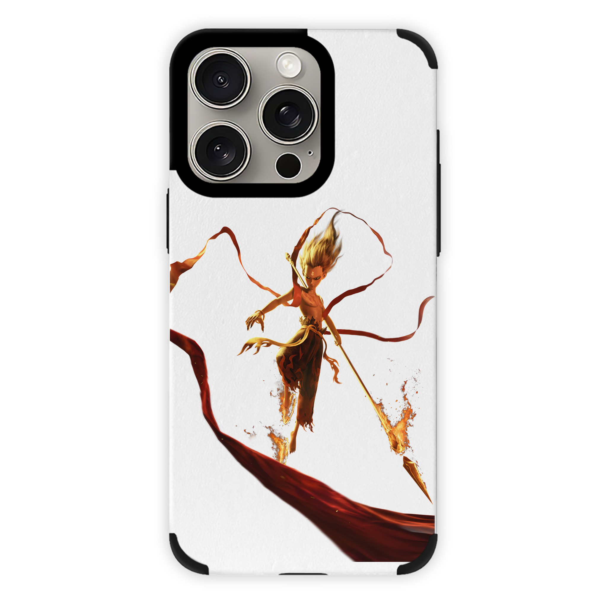 （画像用） Ne Zha 2 ナタ 魔童の大暴れ 【iPhone15ProMax対応】 PUレザー スマホケース 耐衝撃＆黄変防止