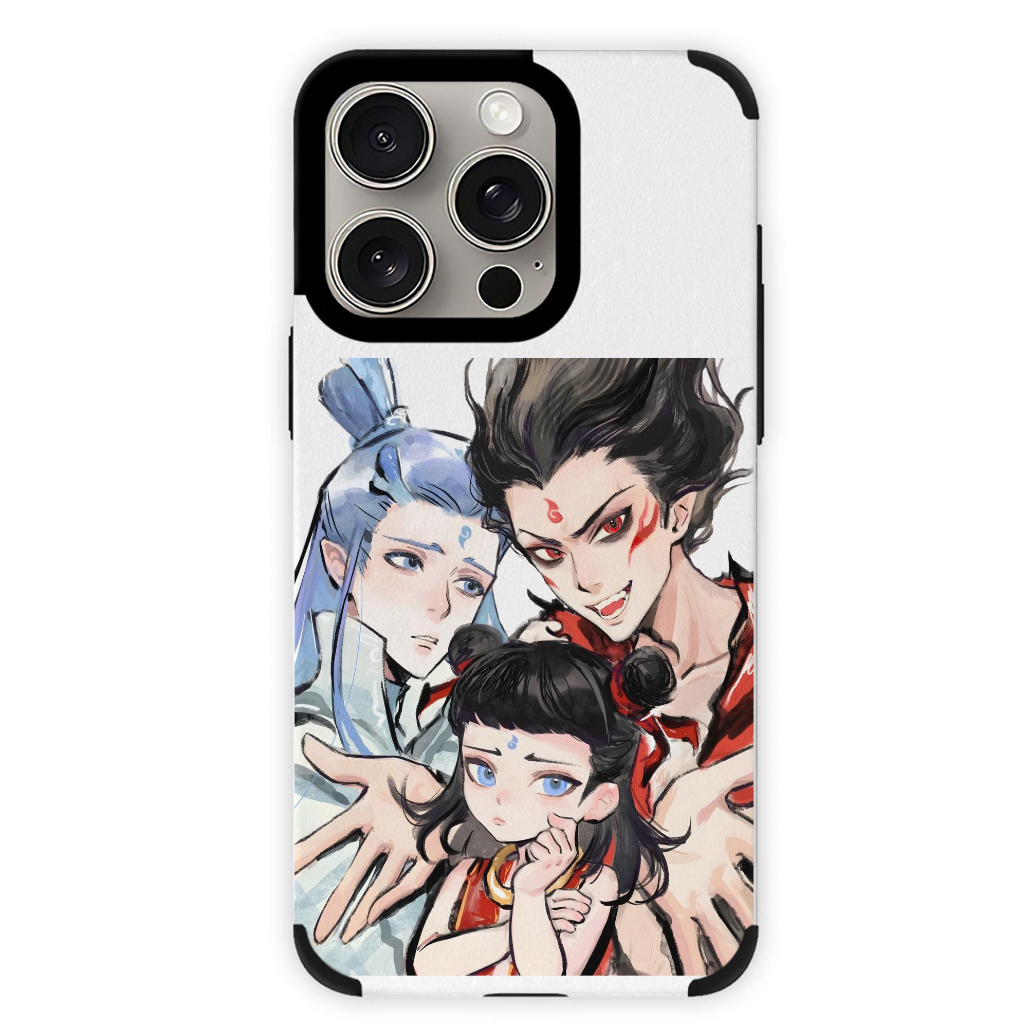 （画像用） Ne Zha 2 ナタ 魔童の大暴れ 【iPhone15ProMax対応】 PUレザー スマホケース 耐衝撃＆黄変防止