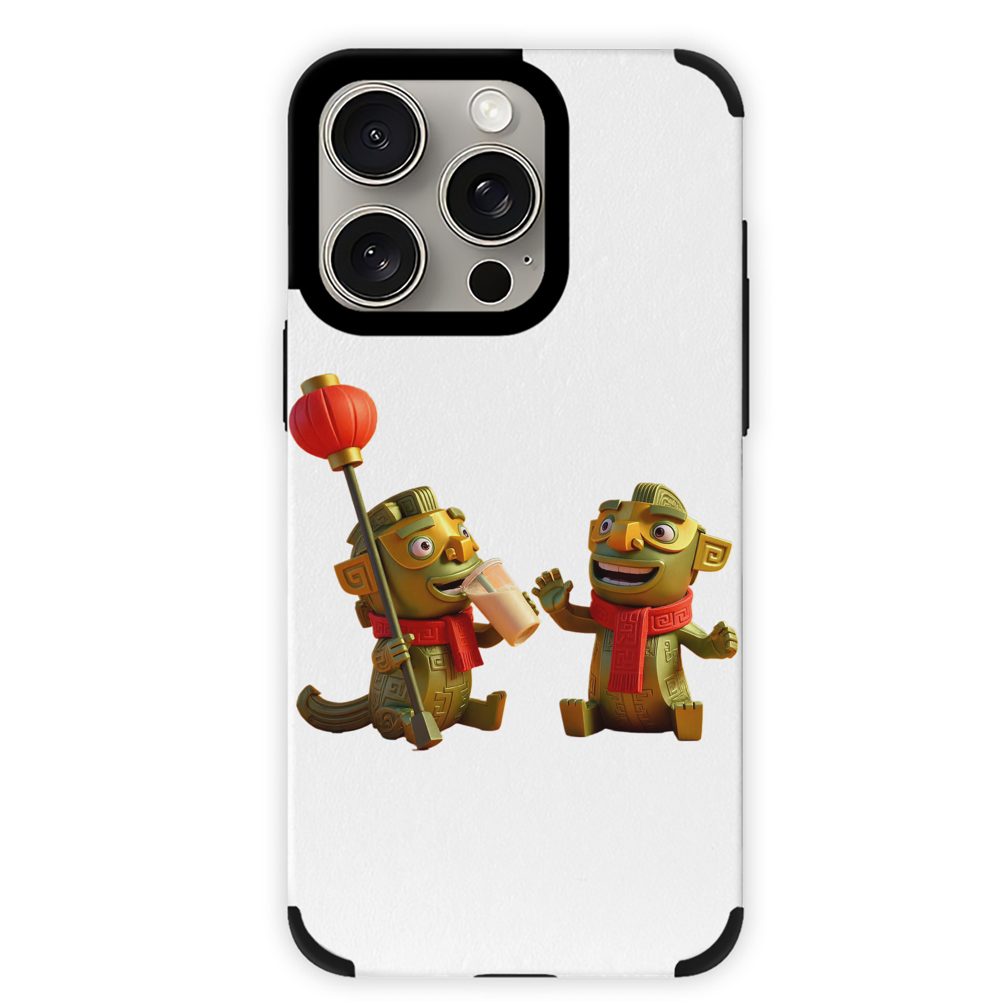 （画像用） Ne Zha 2 ナタ 魔童の大暴れ 【iPhone15ProMax対応】 PUレザー スマホケース 耐衝撃＆黄変防止