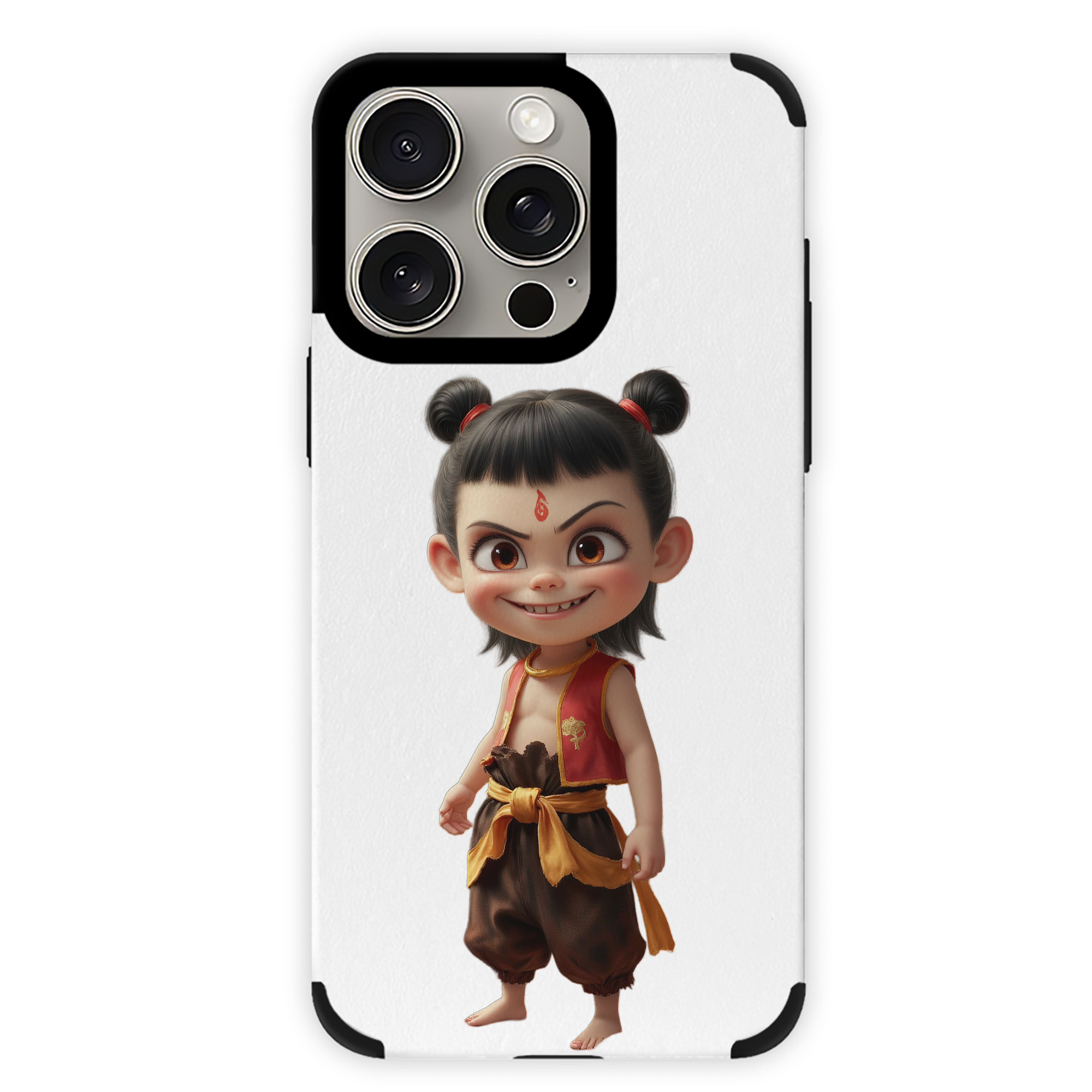 （画像用） Ne Zha 2 ナタ 魔童の大暴れ 【iPhone15ProMax対応】 PUレザー スマホケース 耐衝撃＆黄変防止