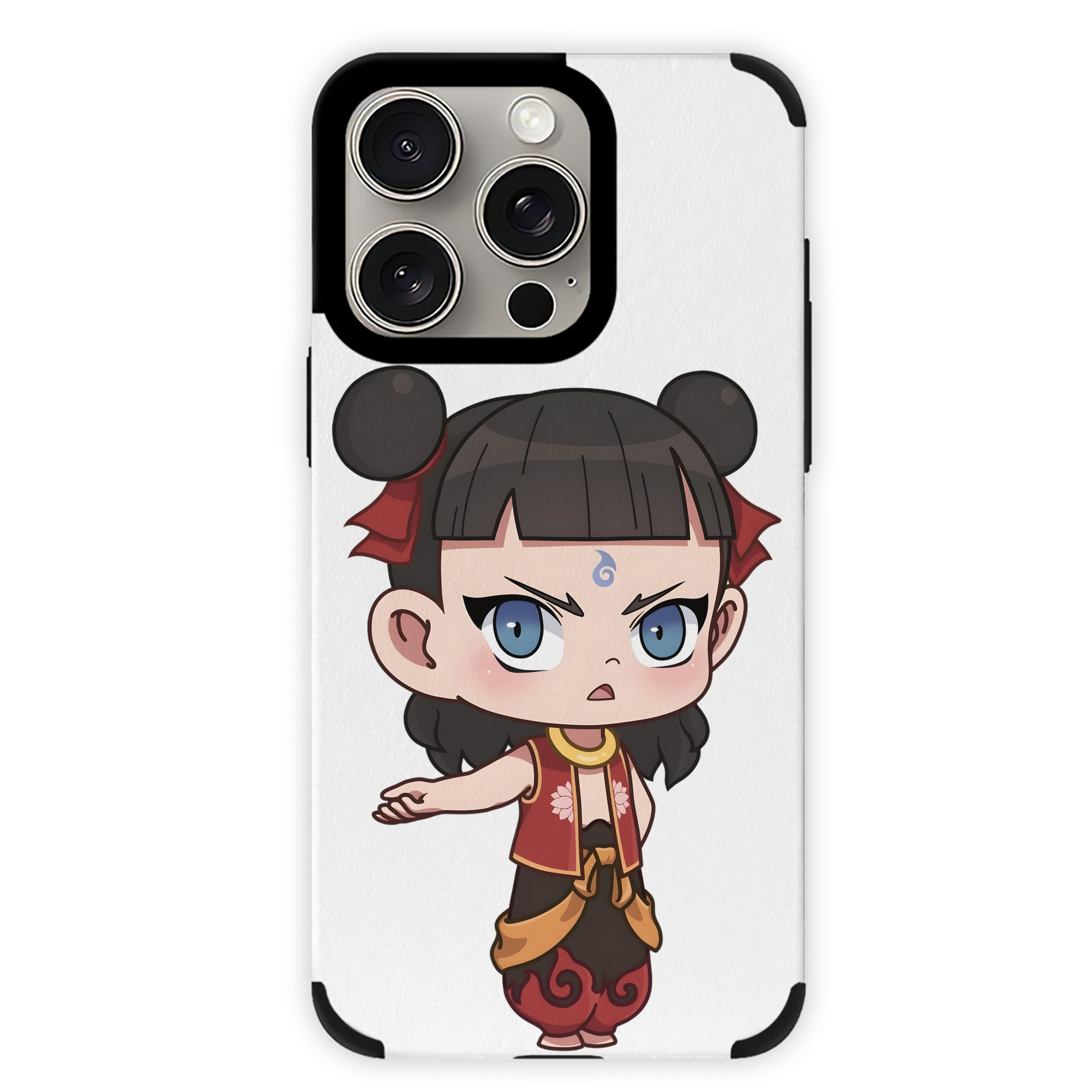 （画像用） Ne Zha 2 ナタ 魔童の大暴れ 【iPhone15ProMax対応】 PUレザー スマホケース 耐衝撃＆黄変防止