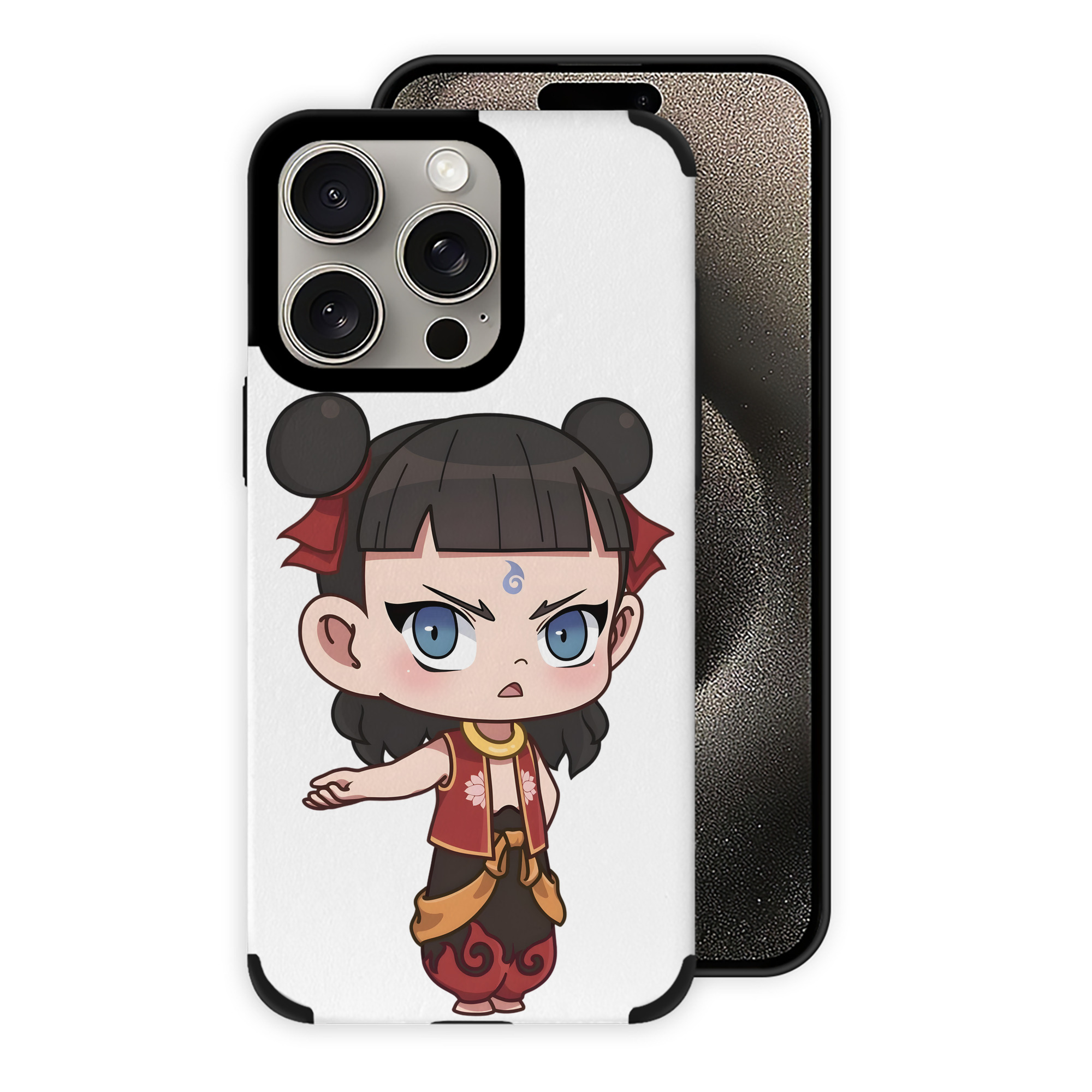 （画像用） Ne Zha 2 ナタ 魔童の大暴れ 【iPhone15ProMax対応】 PUレザー スマホケース 耐衝撃＆黄変防止