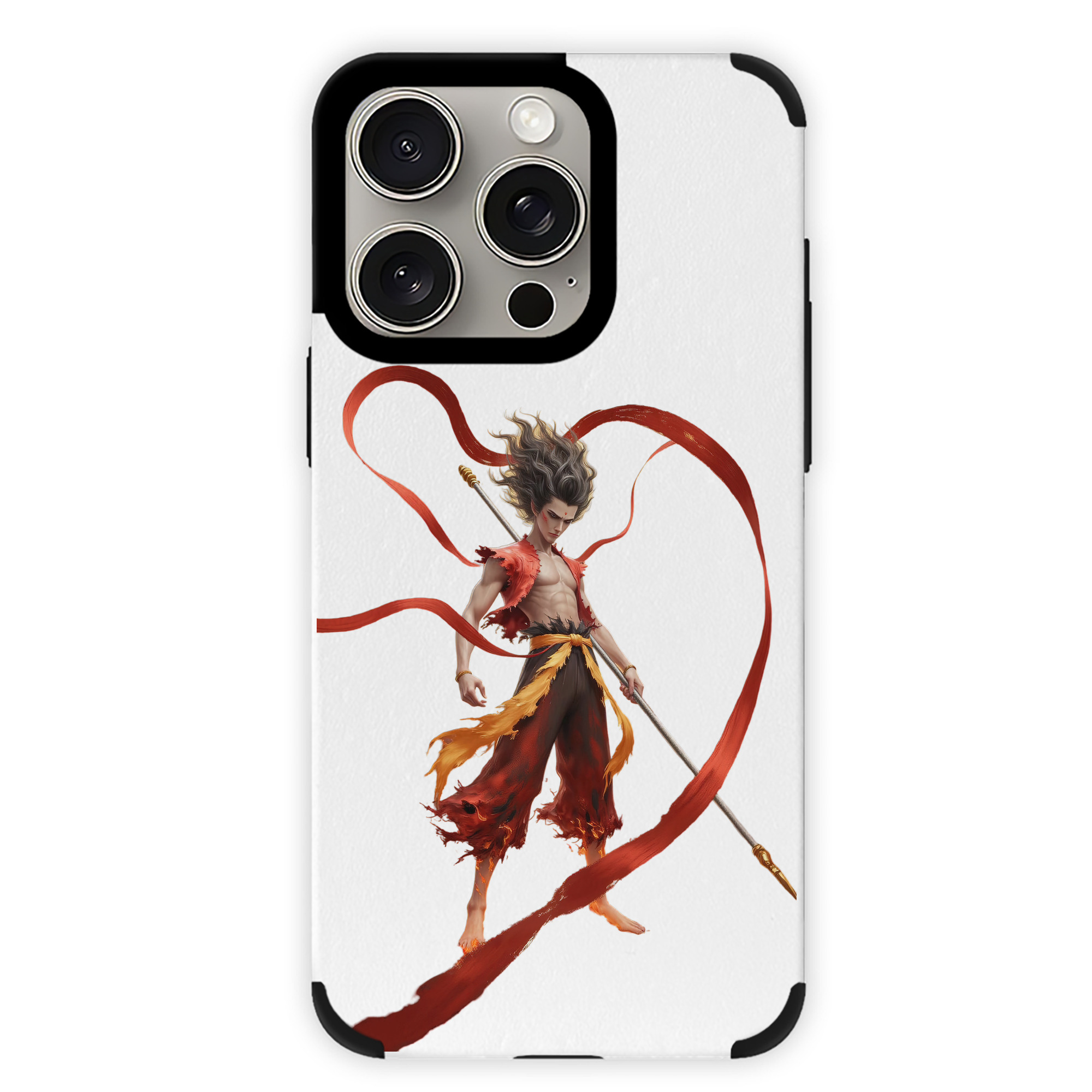 （画像用） Ne Zha 2 ナタ 魔童の大暴れ 【iPhone15ProMax対応】 PUレザー スマホケース 耐衝撃＆黄変防止