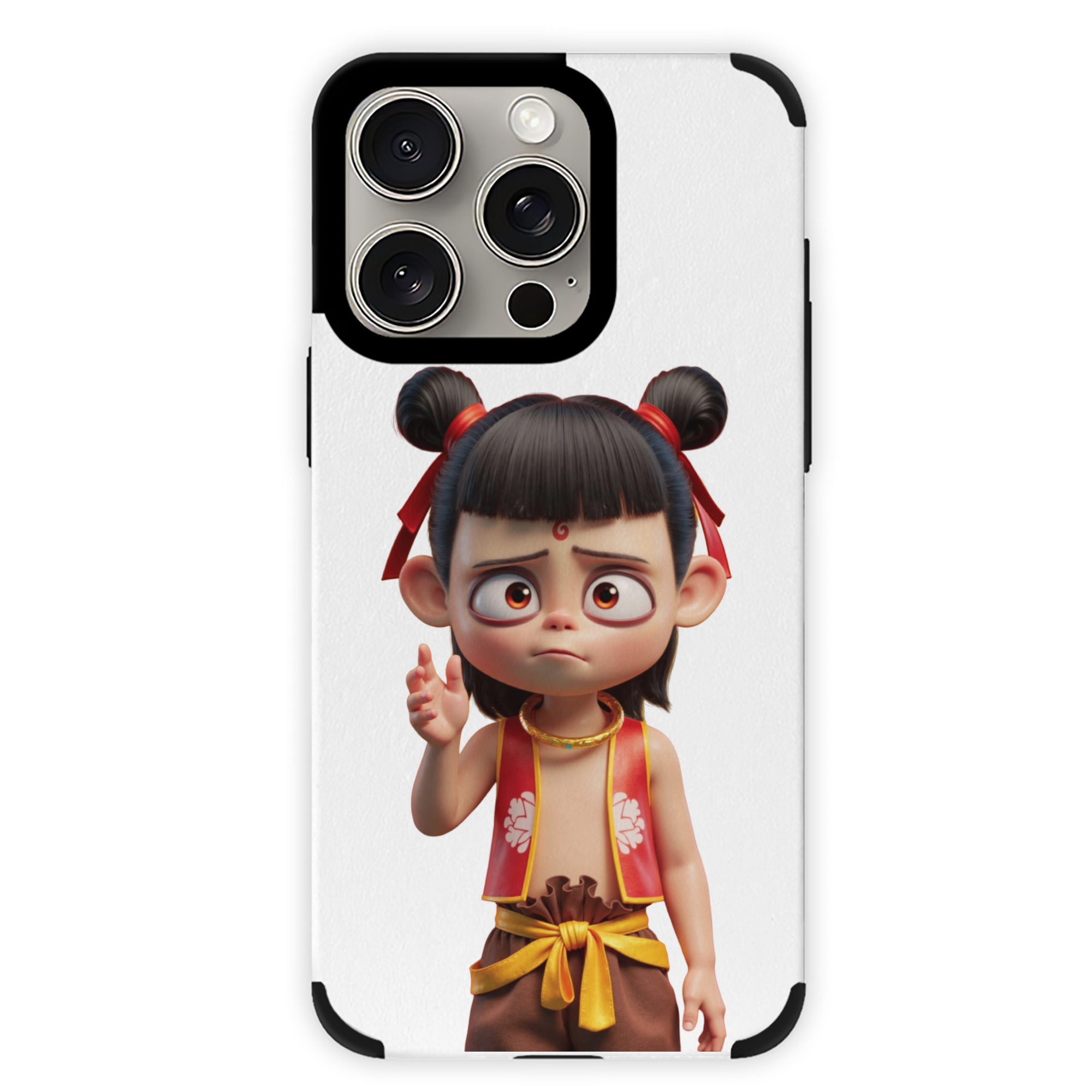 （画像用） Ne Zha 2 ナタ 魔童の大暴れ 【iPhone15ProMax対応】 PUレザー スマホケース 耐衝撃＆黄変防止