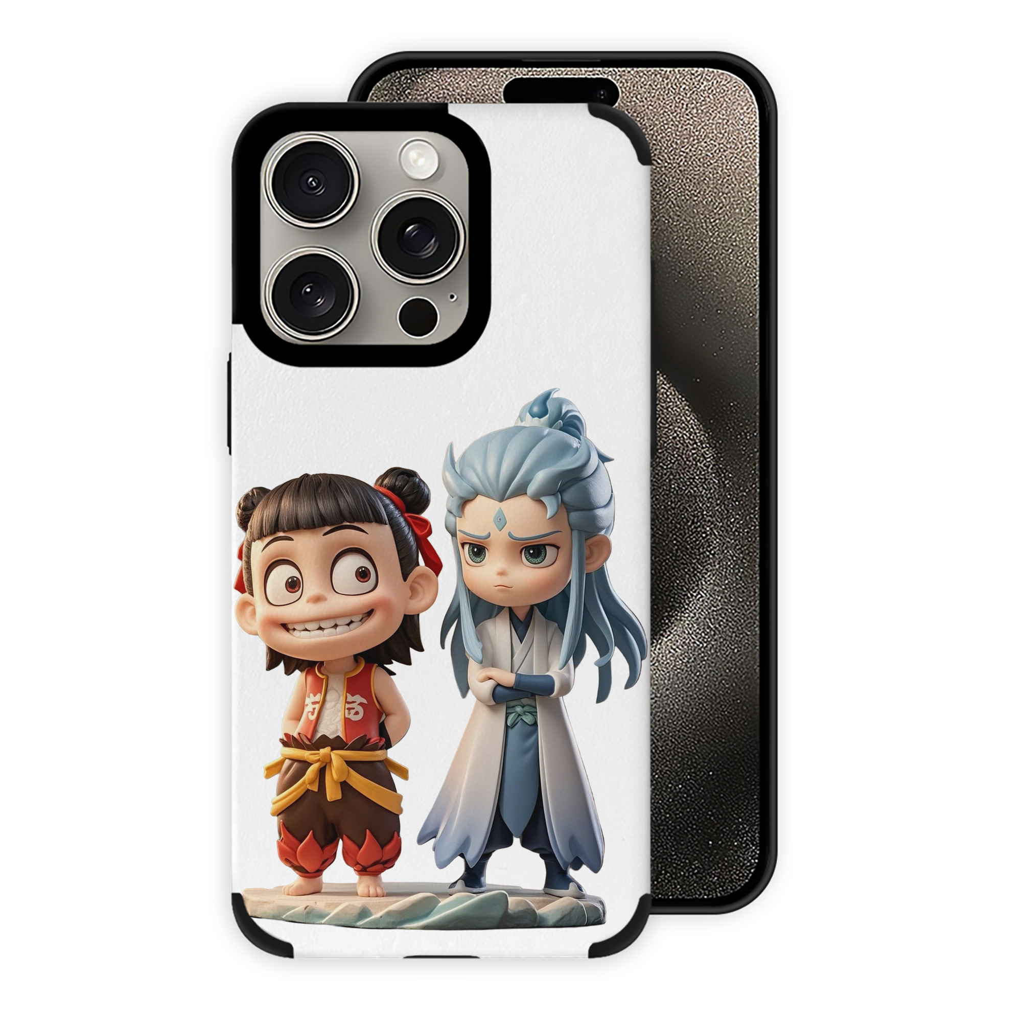 （画像用） Ne Zha 2 ナタ 魔童の大暴れ 【iPhone15ProMax対応】 PUレザー スマホケース 耐衝撃＆黄変防止