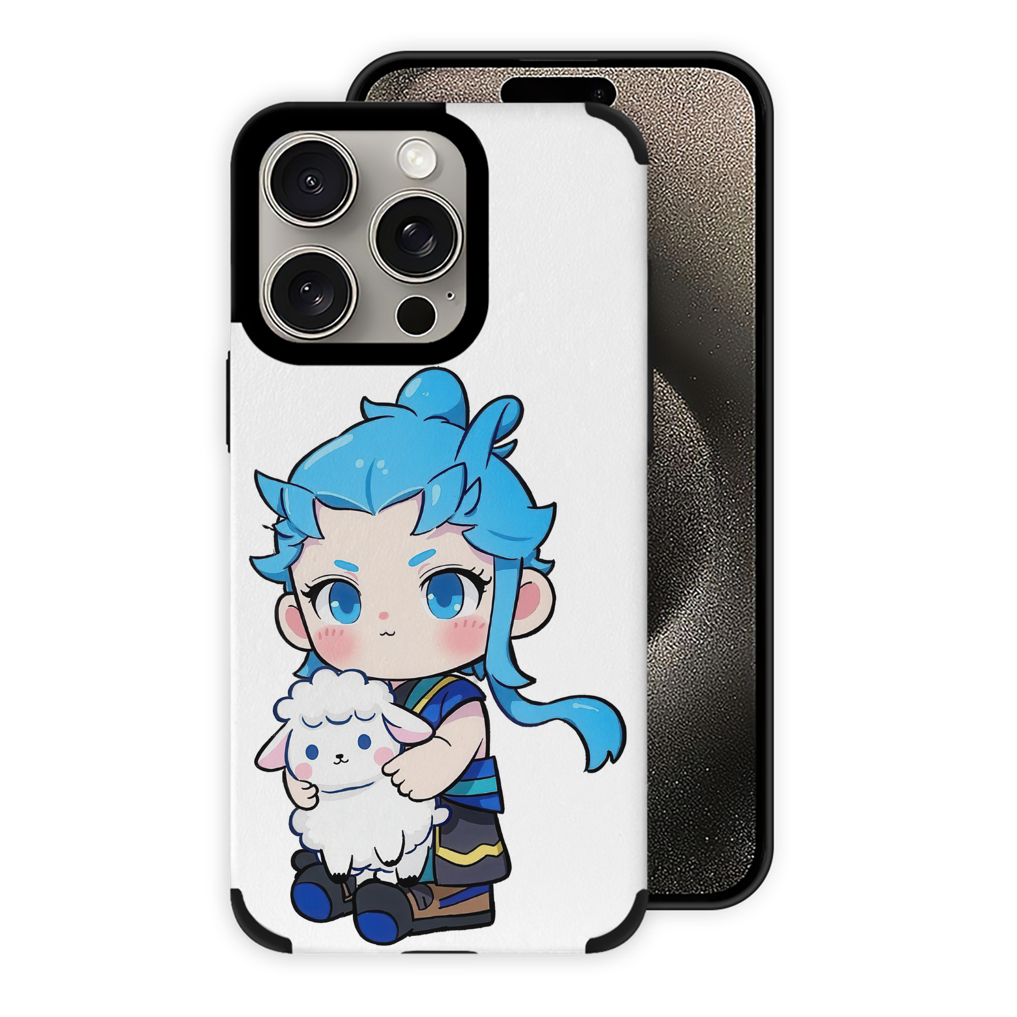（画像用） Ne Zha 2 ナタ 魔童の大暴れ 【iPhone15ProMax対応】 PUレザー スマホケース 耐衝撃＆黄変防止