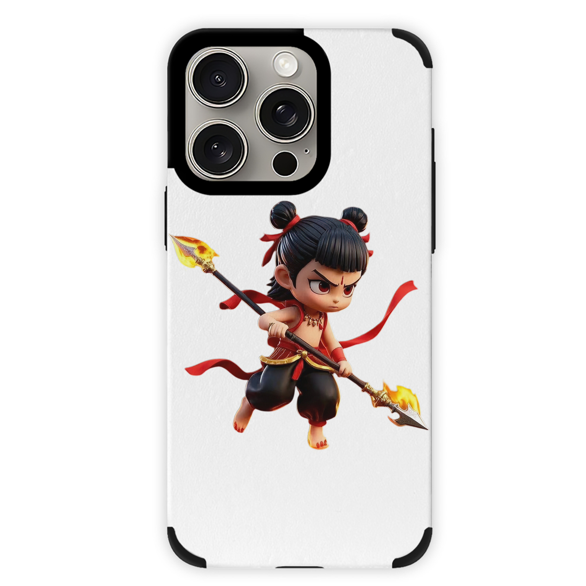（画像用） Ne Zha 2 ナタ 魔童の大暴れ 【iPhone15ProMax対応】 PUレザー スマホケース 耐衝撃＆黄変防止