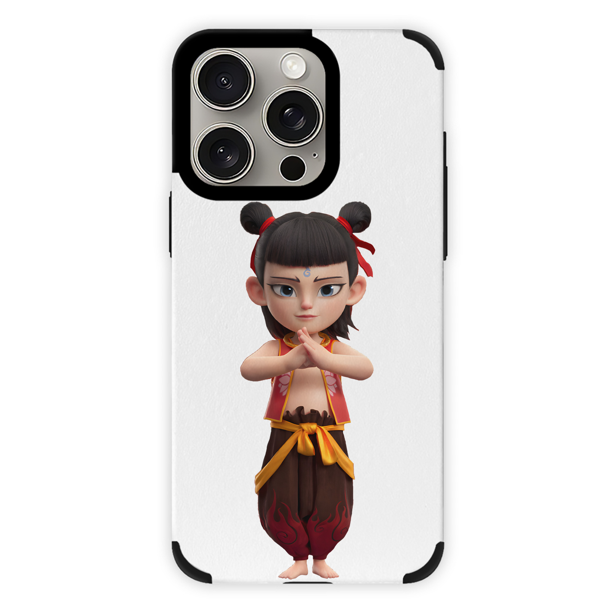 （画像用） Ne Zha 2 ナタ 魔童の大暴れ 【iPhone15ProMax対応】 PUレザー スマホケース 耐衝撃＆黄変防止