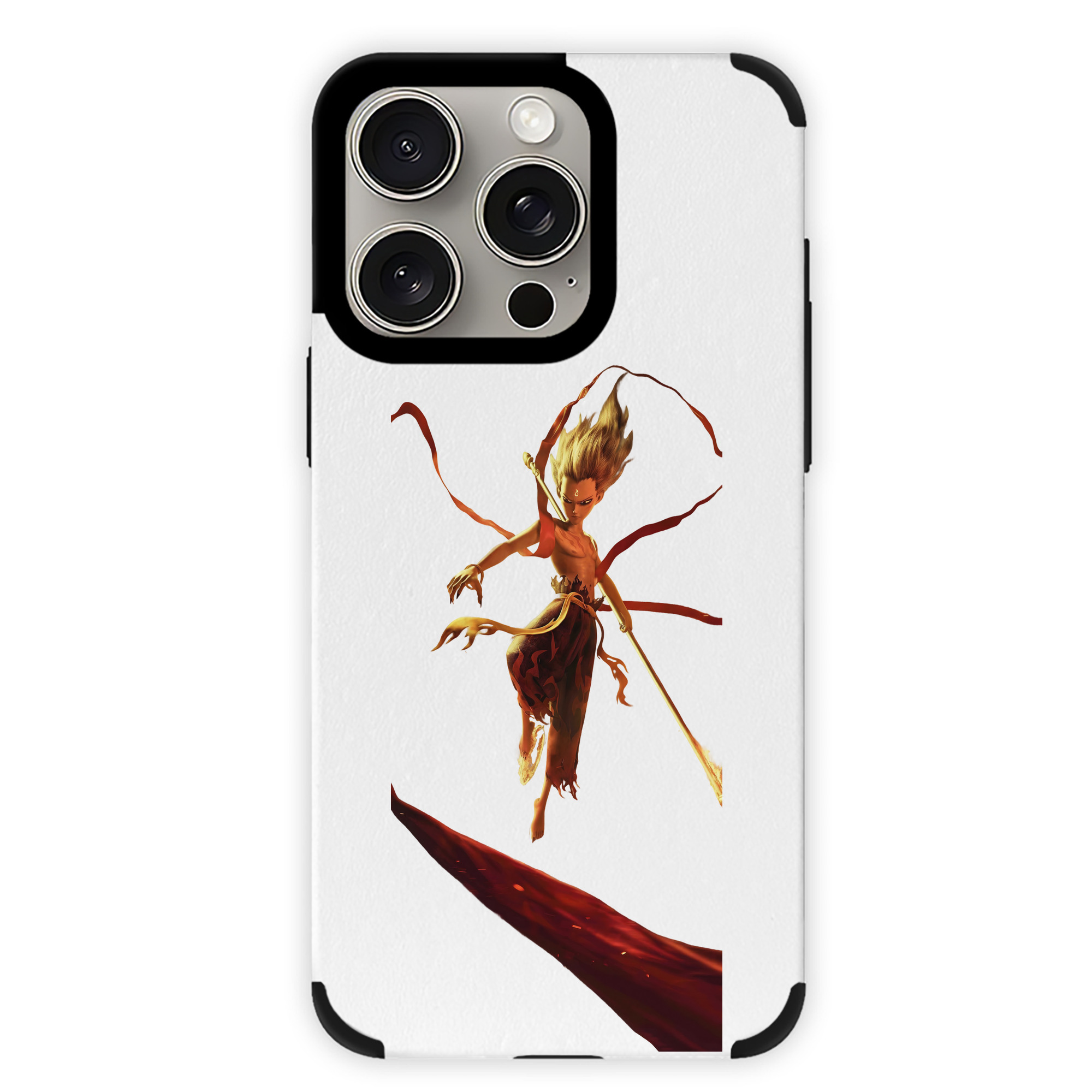 （画像用） Ne Zha 2 ナタ 魔童の大暴れ 【iPhone15ProMax対応】 PUレザー スマホケース 耐衝撃＆黄変防止