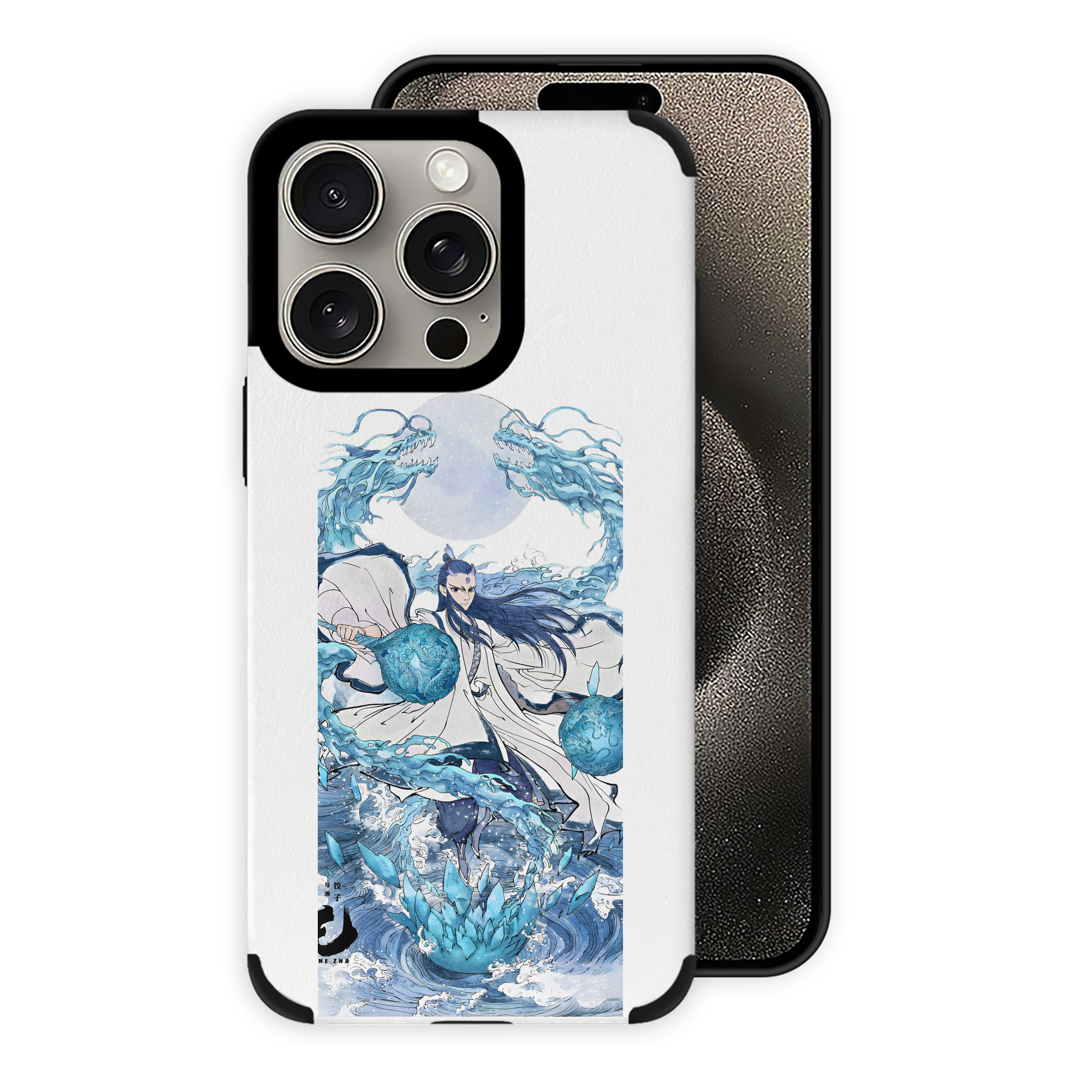 （画像用） Ne Zha 2 ナタ 魔童の大暴れ 【iPhone15ProMax対応】 PUレザー スマホケース 耐衝撃＆黄変防止