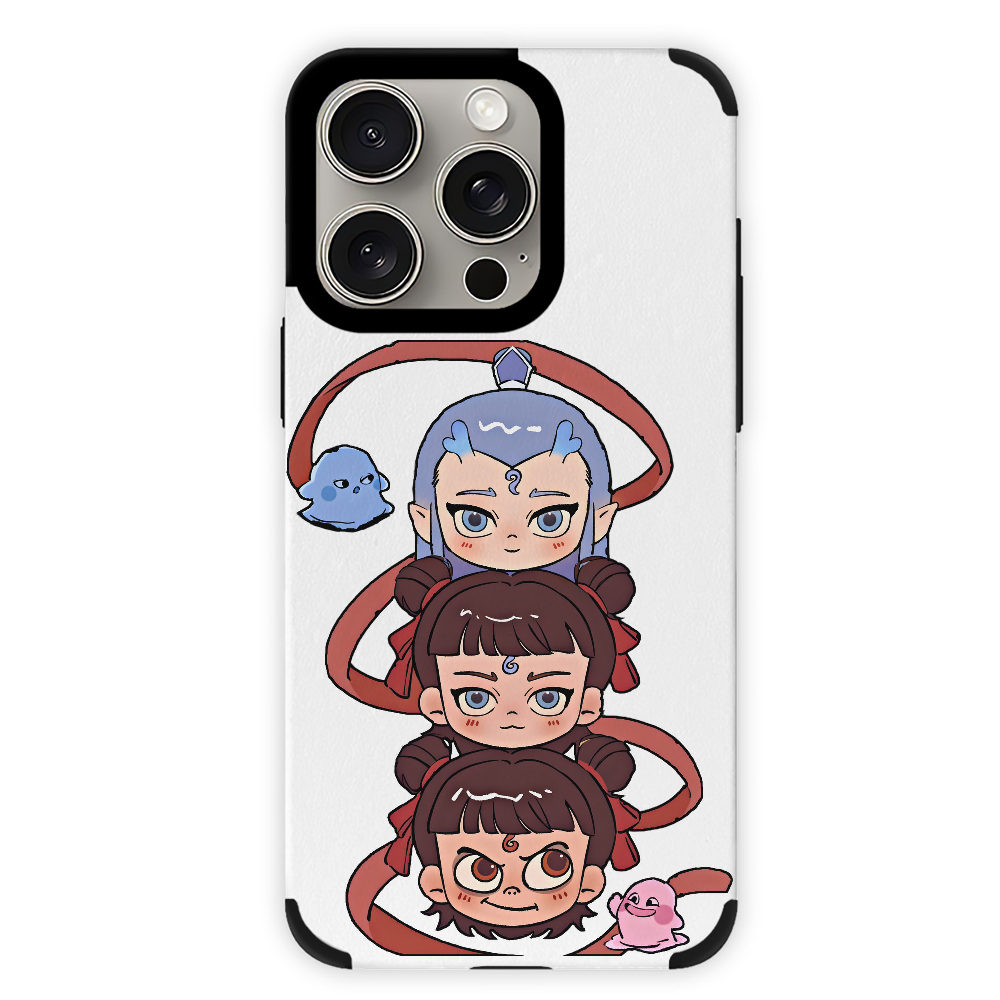 （画像用） Ne Zha 2 ナタ 魔童の大暴れ 【iPhone15ProMax対応】 PUレザー スマホケース 耐衝撃＆黄変防止